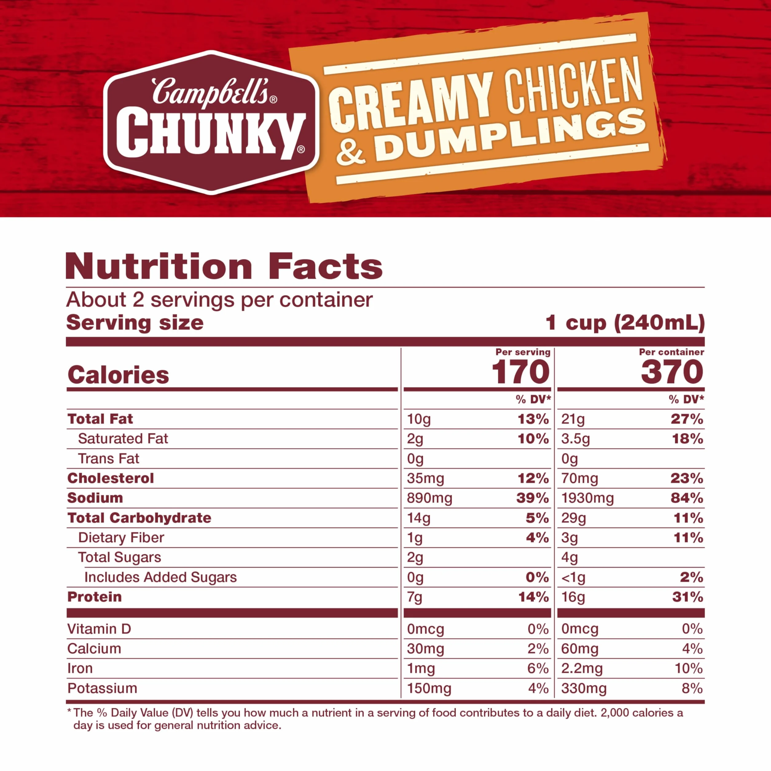 Campbell's Chunky zupa Creamy Chicken & pierogi 500 ml