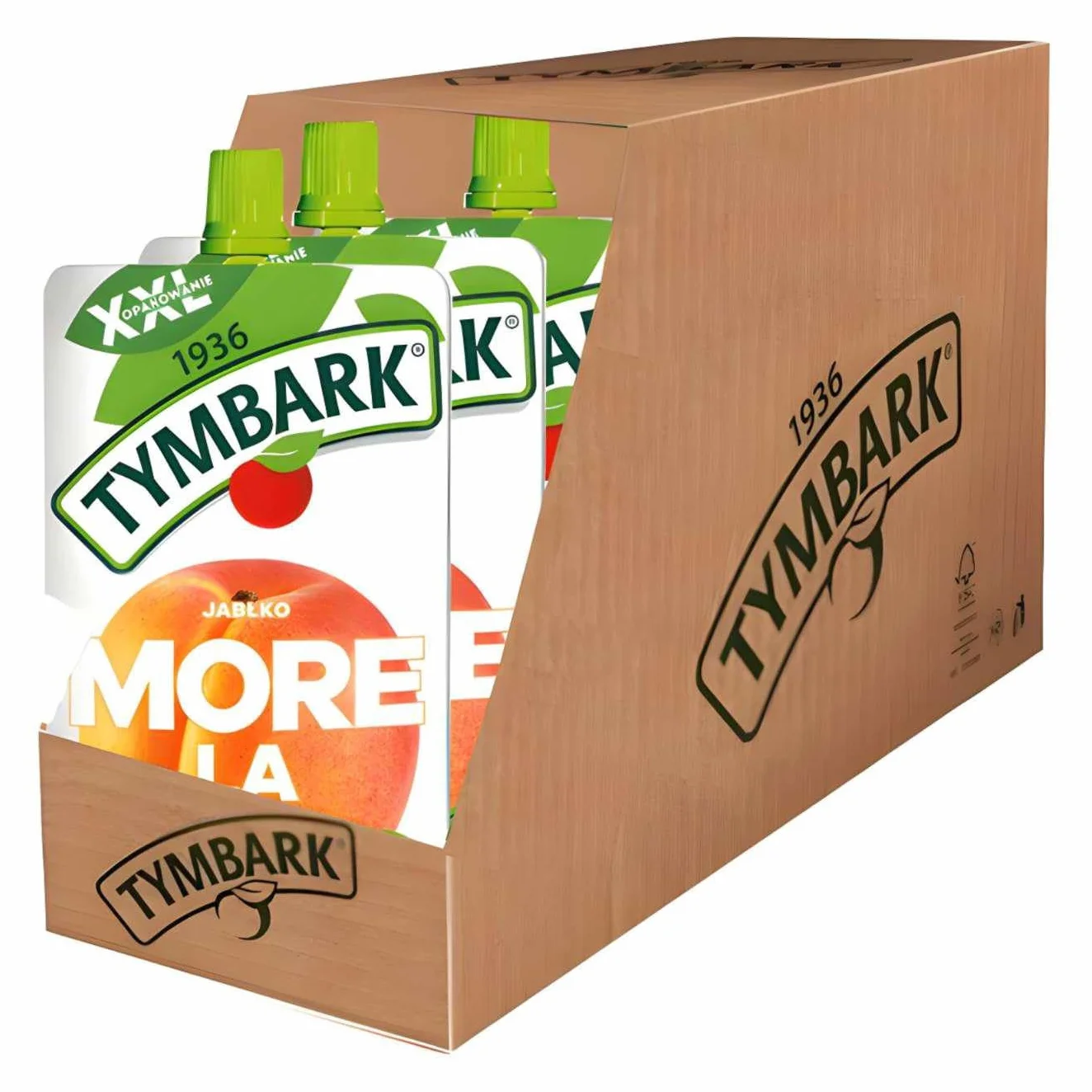 Tymbark Mus XXL Jabłkowo-Morelowy Bez Dodatku Cukrów 200g x 10 szt.