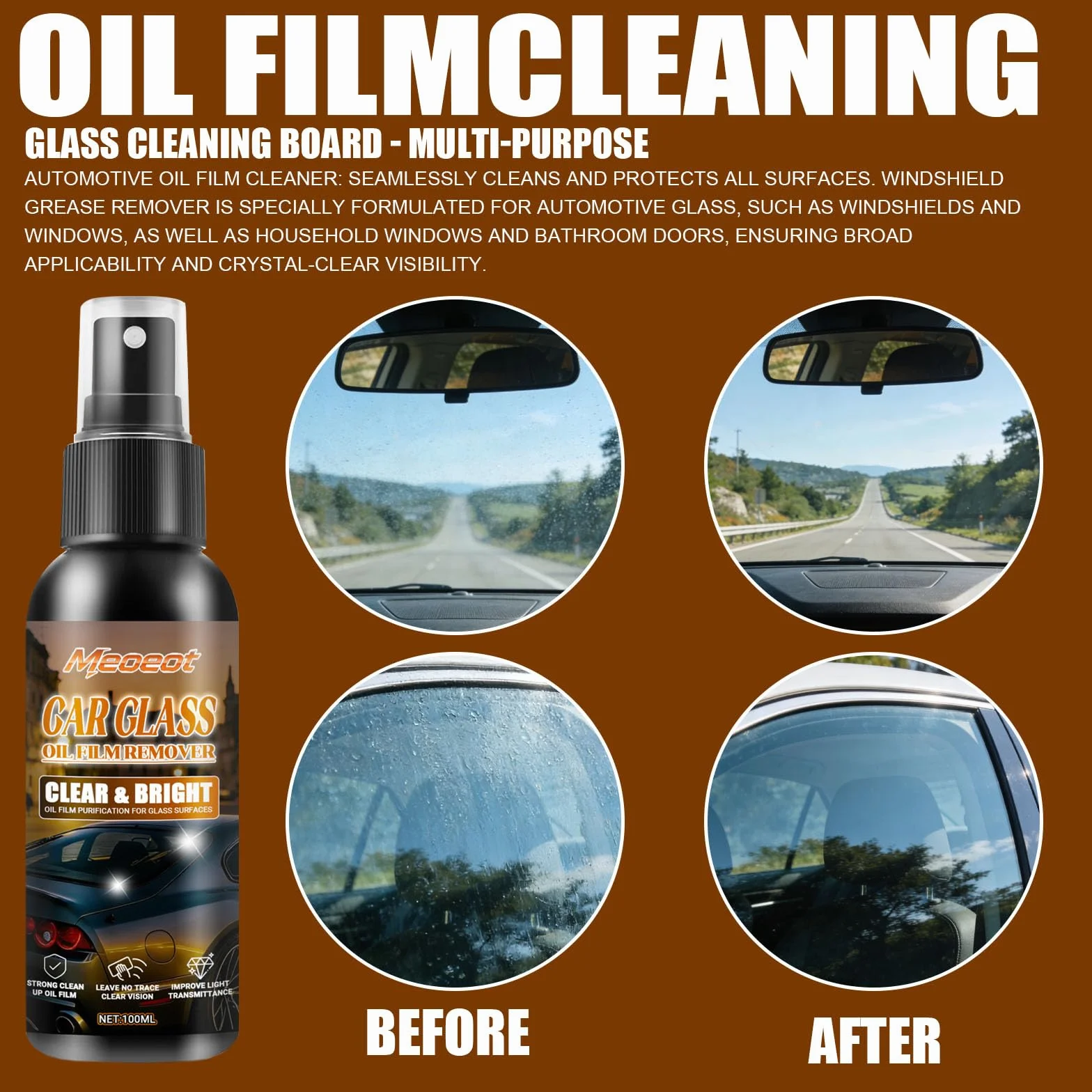 Samochodowy środek do czyszczenia szyb Car Glass Oil Film Remover 100 ml Extra Stark