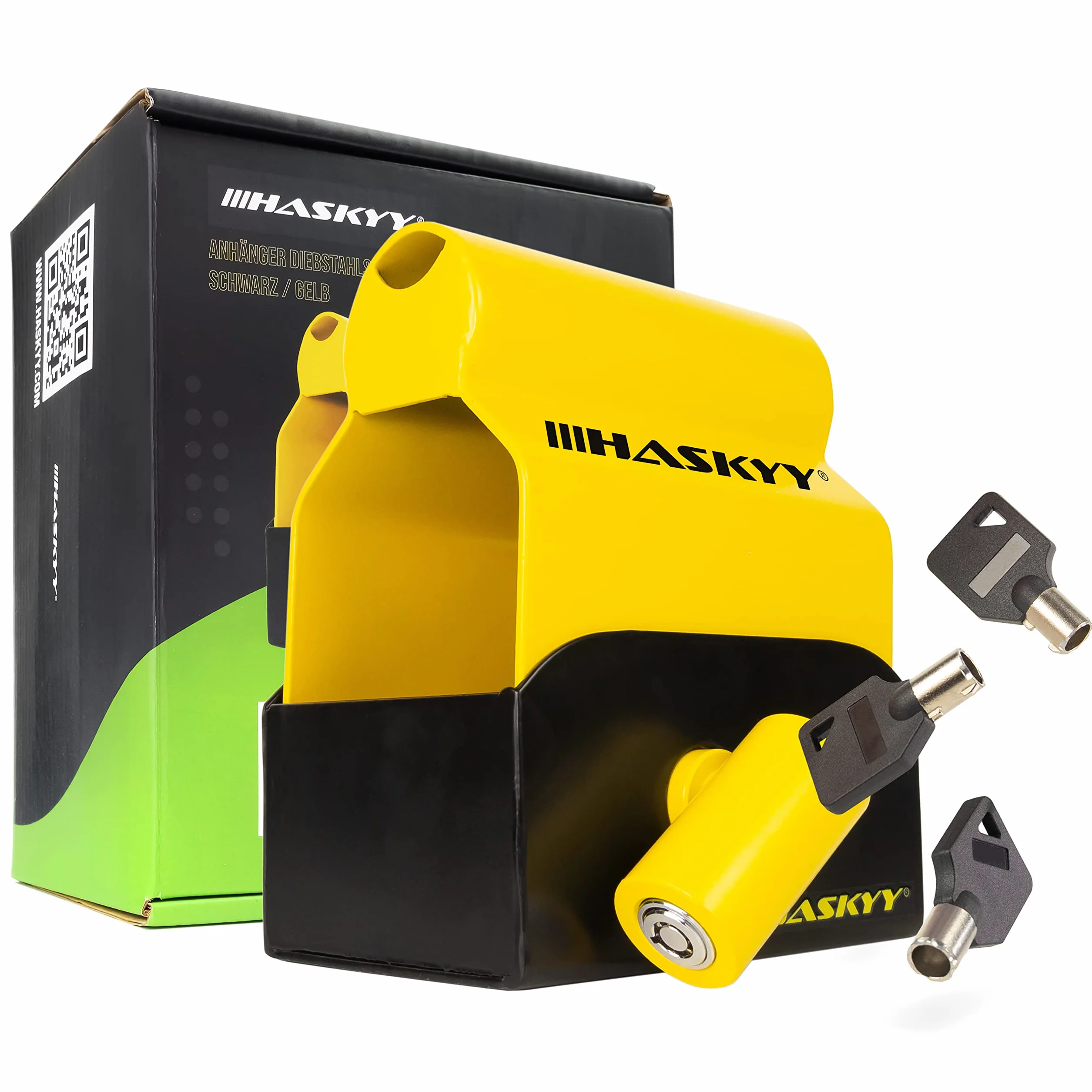 HASKYY Zabezpieczenie przed kradzieżą zamek do przyczepy kempingowej Premium zabezpieczenie skrzynki Hitch Lock Safety wraz z 3 kluczami zamek sprzęgła