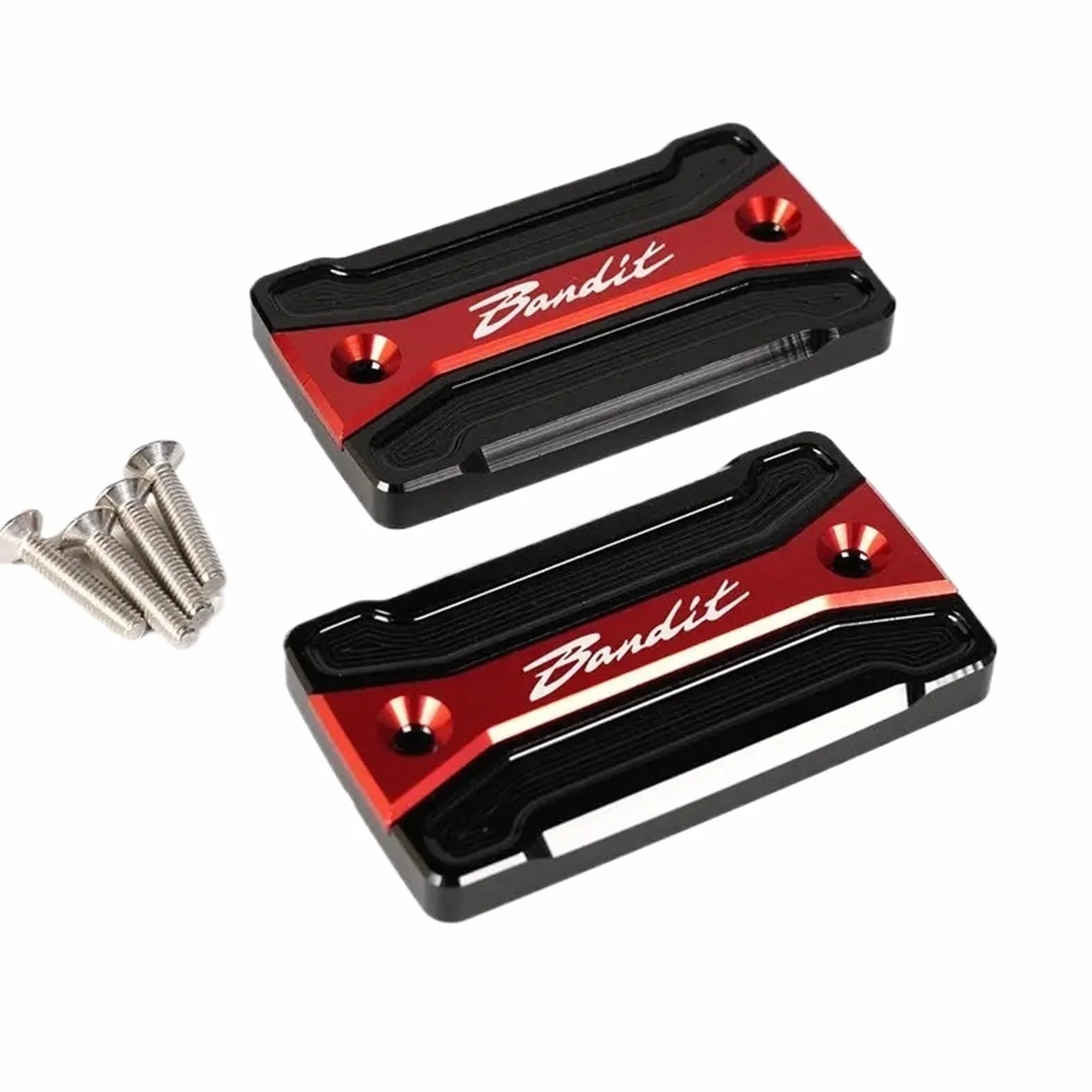 LOTFI Fit For SUZUKI BANDIT 650 GSF S650 Bandit 1250 S 1200/1200S Accessories Motorcycle Brake Fluid Reservoir Cover Engine Oil Filler Cap (Size : A Set Red)