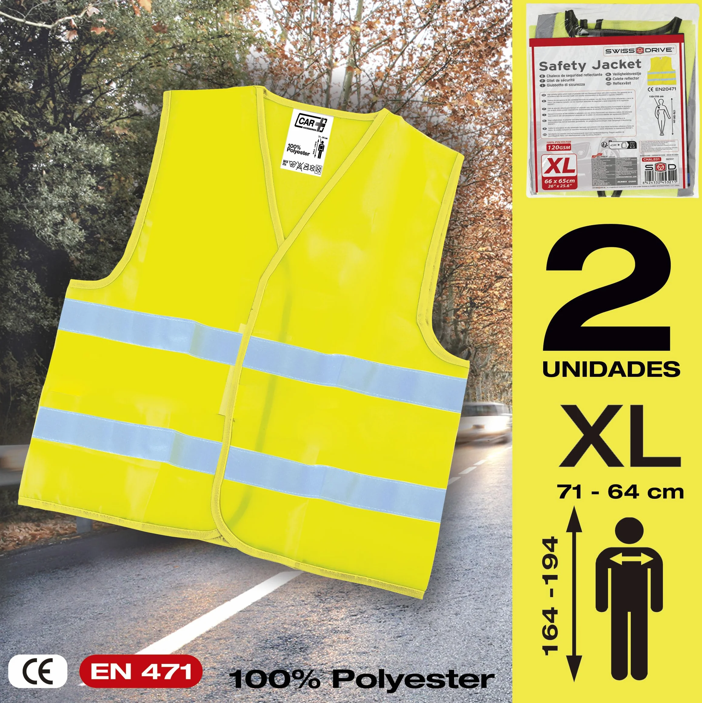 Veiligheidsvest XL – E-goedkeuring EN471