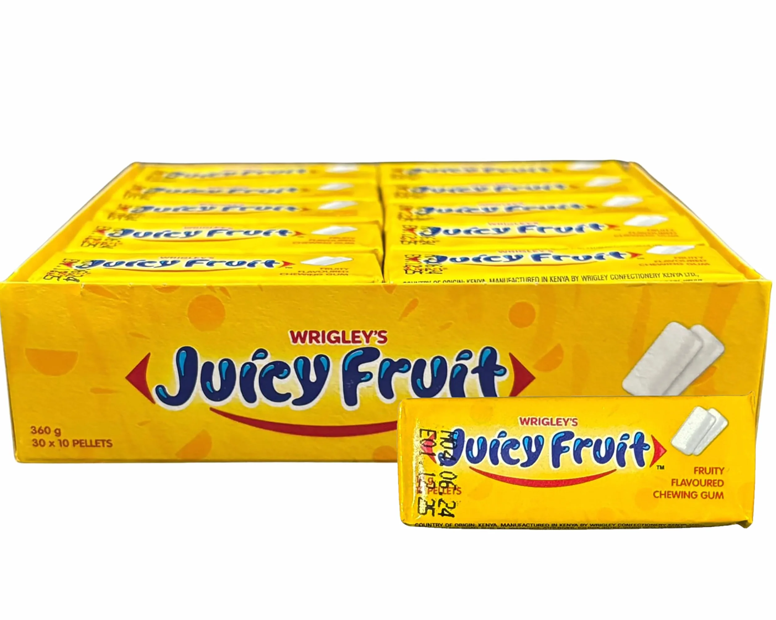WRIGLEY'S JUICY FRUIT Guma do żucia opakowanie zbiorcze 20 x 5 pałeczek 13,5 g