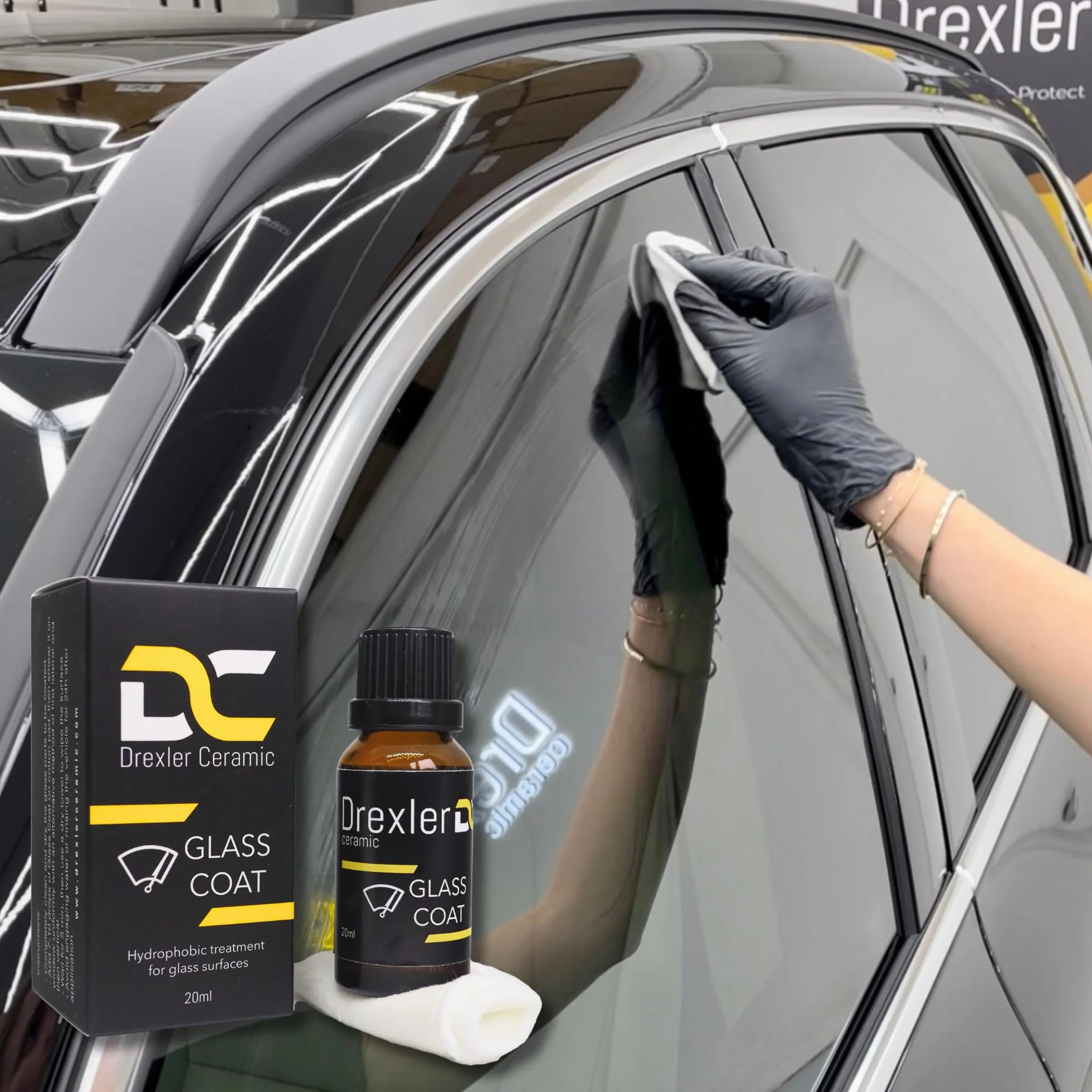 Glass Coat 20 ml - 24-miesięczna hydrofobowa ceramiczna ochrona szyb i przedniej szyby, zwiększona widoczność, wodoodporna powłoka do samochodów i samochodów