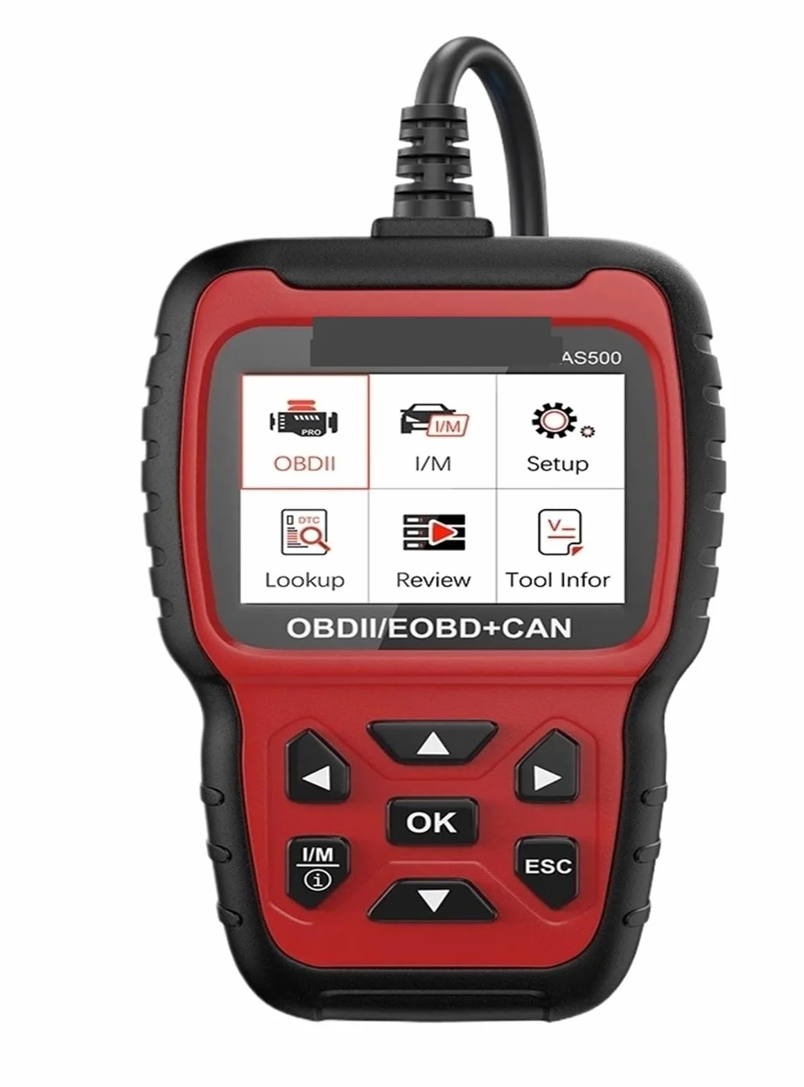 Skaner OBD2 AS500 Narzędzia warsztatowe mechaniczne Czytnik kodów silnika Odczyt diagnostyki samochodowej OBD Przenośna konstrukcja
