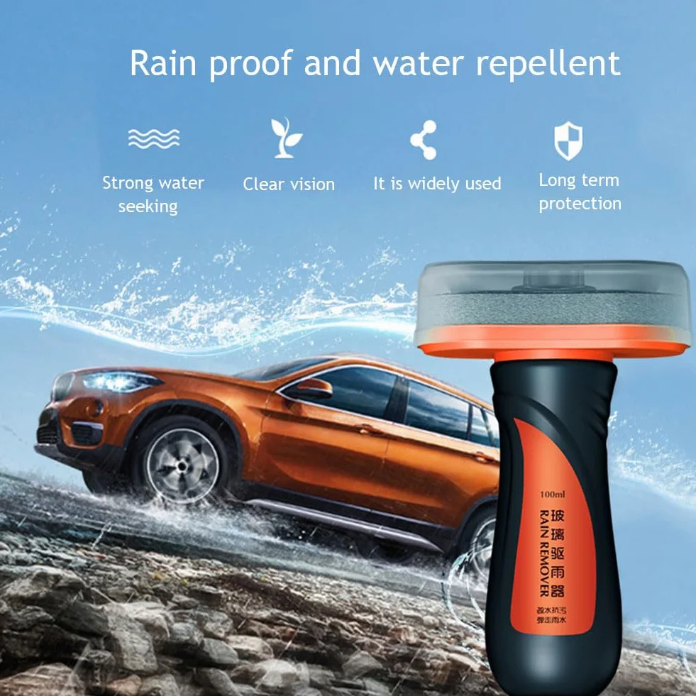 Acouto 100 Ml Deszczowa Powłoka Motoryzacyjna Powłoka Przednia Przednia Agent Deszczowy do Zmywacza Zestaw Opieki Samochodowej Nie Jest Przylegający 2. powodować Hydrofobowe łatwe Działanie