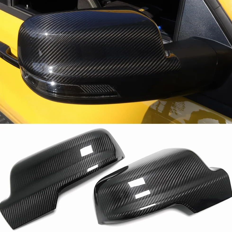 2 szt. osłona lusterka bocznego samochodu do Dodge Ram 1500 TRX 2019 2020 2021 2022 2023, oryginalne nakładki na lusterko wsteczne z włókna węglowego