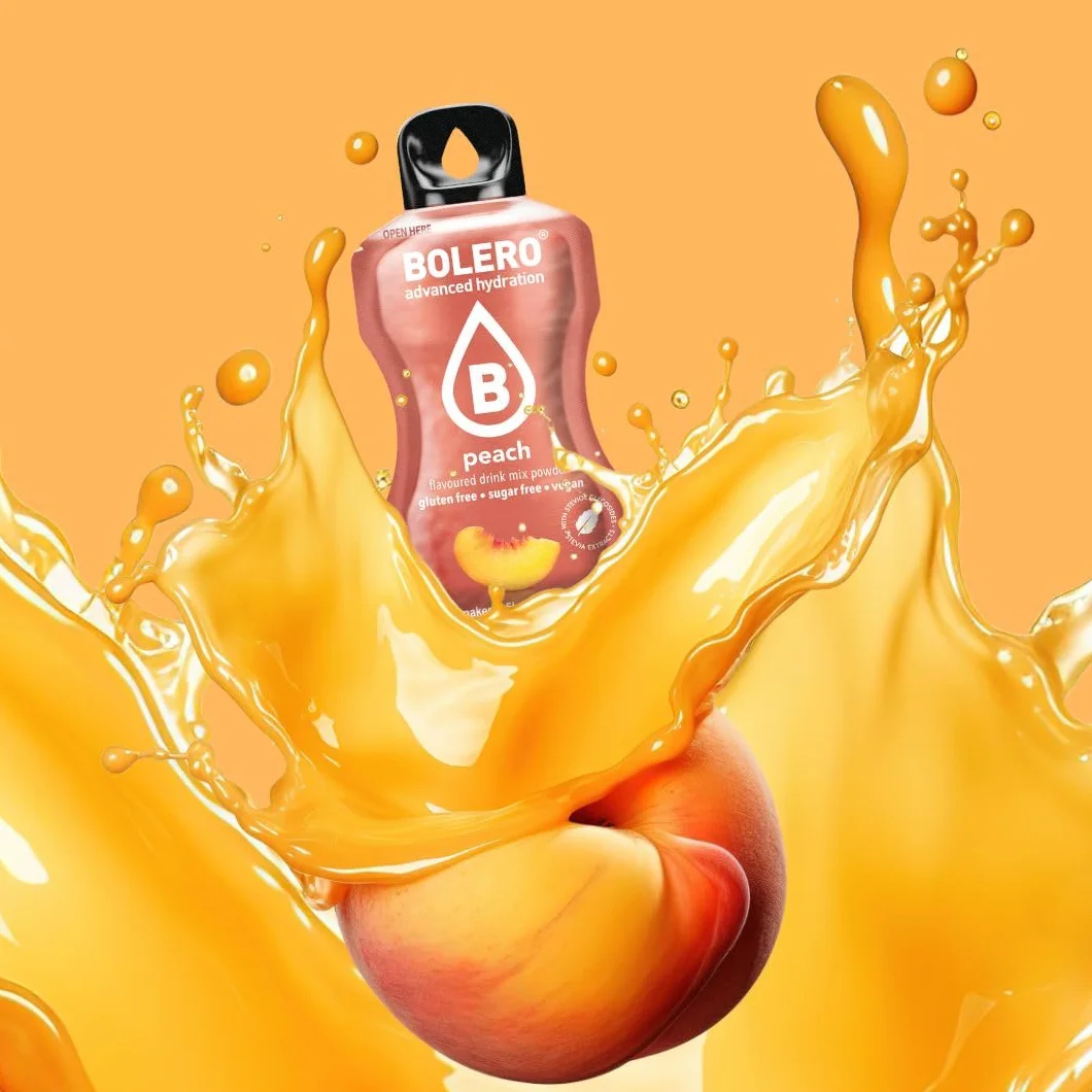 Bolero PEACH 24x3g Proszek do napojów bez cukru ze stewią i witaminą C