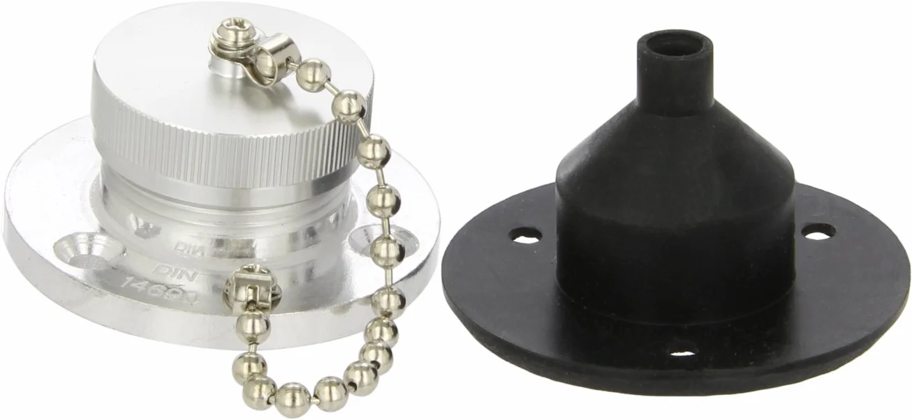 HELLA Gniazdo - 2-biegunowy - Wtyczki: Styk śrubowy - Długość: 64[mm] - Aluminium - srebrny - DIN / ISO: 14690 - 8JB 002 281-001