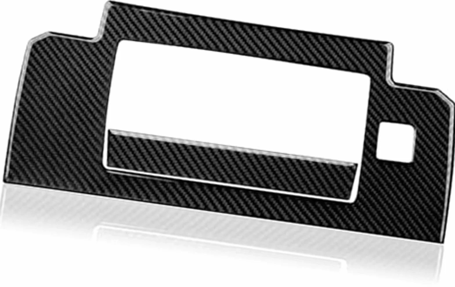 Wivplex Wykończenie panelu zmiany biegów Naklejki samochodowe Tylny schowek z włókna węglowego Naklejka wewnętrzna, dla Chevy, dla Silverado, dla listwa ozdobna deski rozdzielczej samochodu
