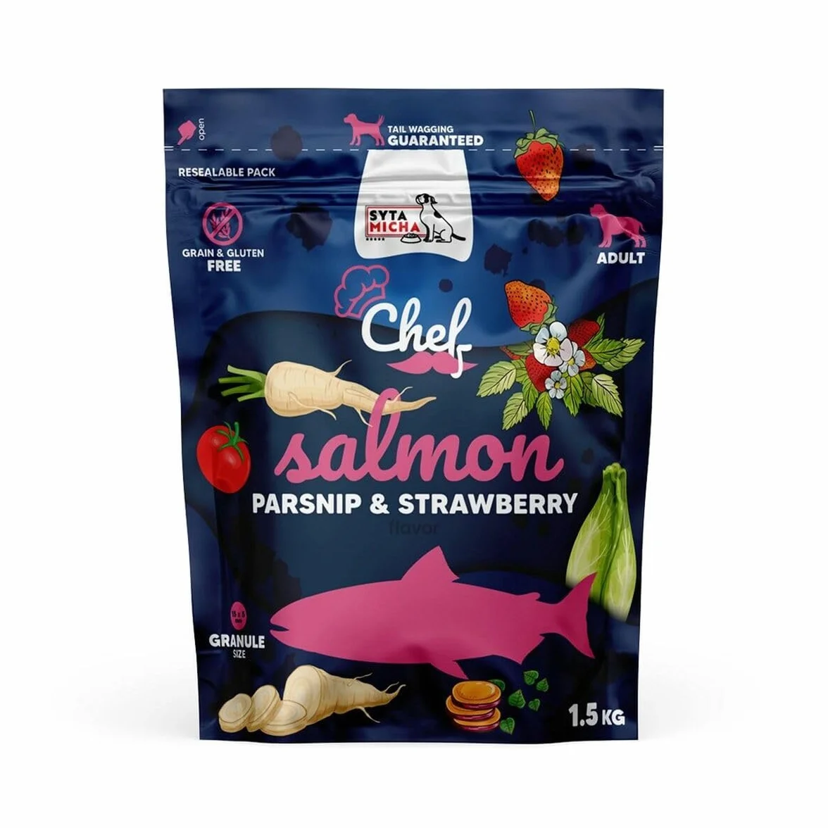 Pasza Chef Truskawka Łosoś 1,5 Kg