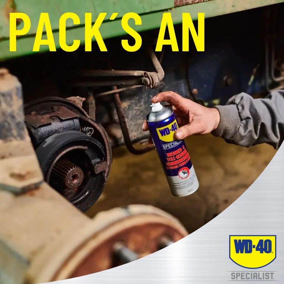 WD-40 Specialist Środek do czyszczenia hamulców 500 ml – usuwanie tłuszczu do hamulców, sprzęgieł i części silnika