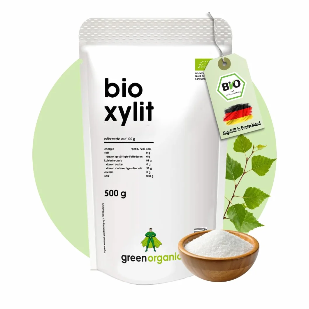 BIO PREMIUM KSYLITOL - z niską zawartością węglowodanów, alternatywa dla cukru, niskokaloryczny, superżywność, lekki, bez dodatków, przyjazny dla zębów, 500g