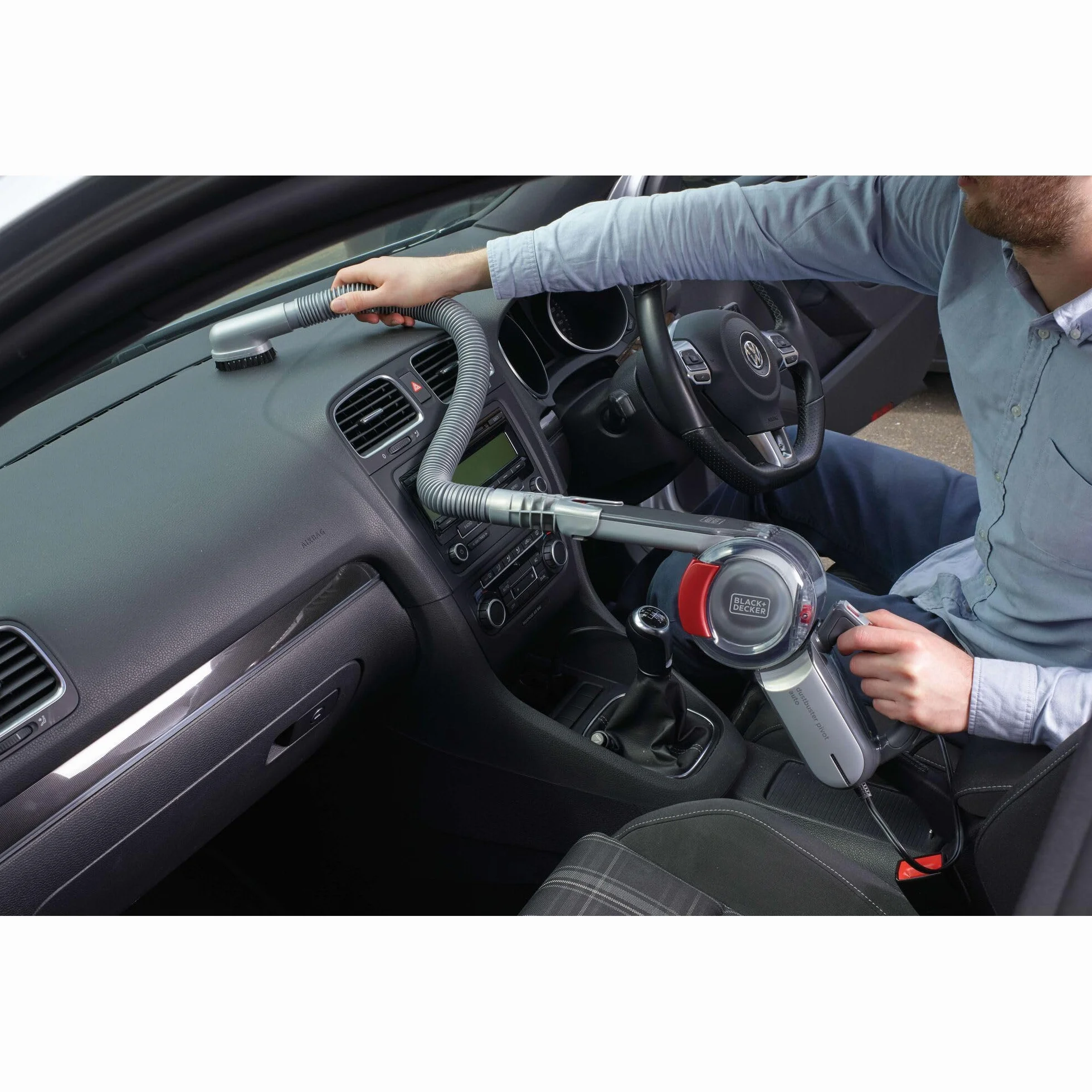 Black & Decker, Odkurzacz samochodowy 12V Pivot, akcesoria, torba, PV1200AV-XJ