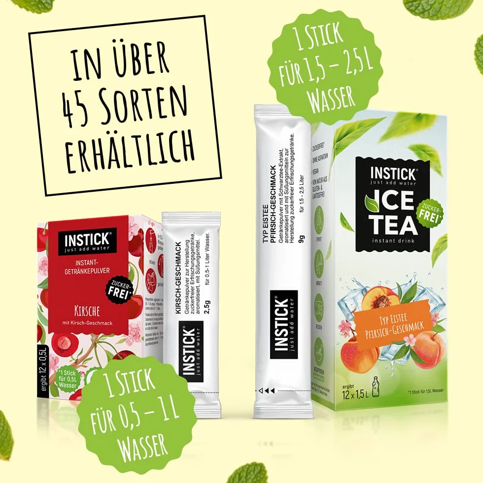 Instick napój bezcukrowy pomarańczowy 12 x 0,5 l proszek wegański niskokaloryczny z witaminą C