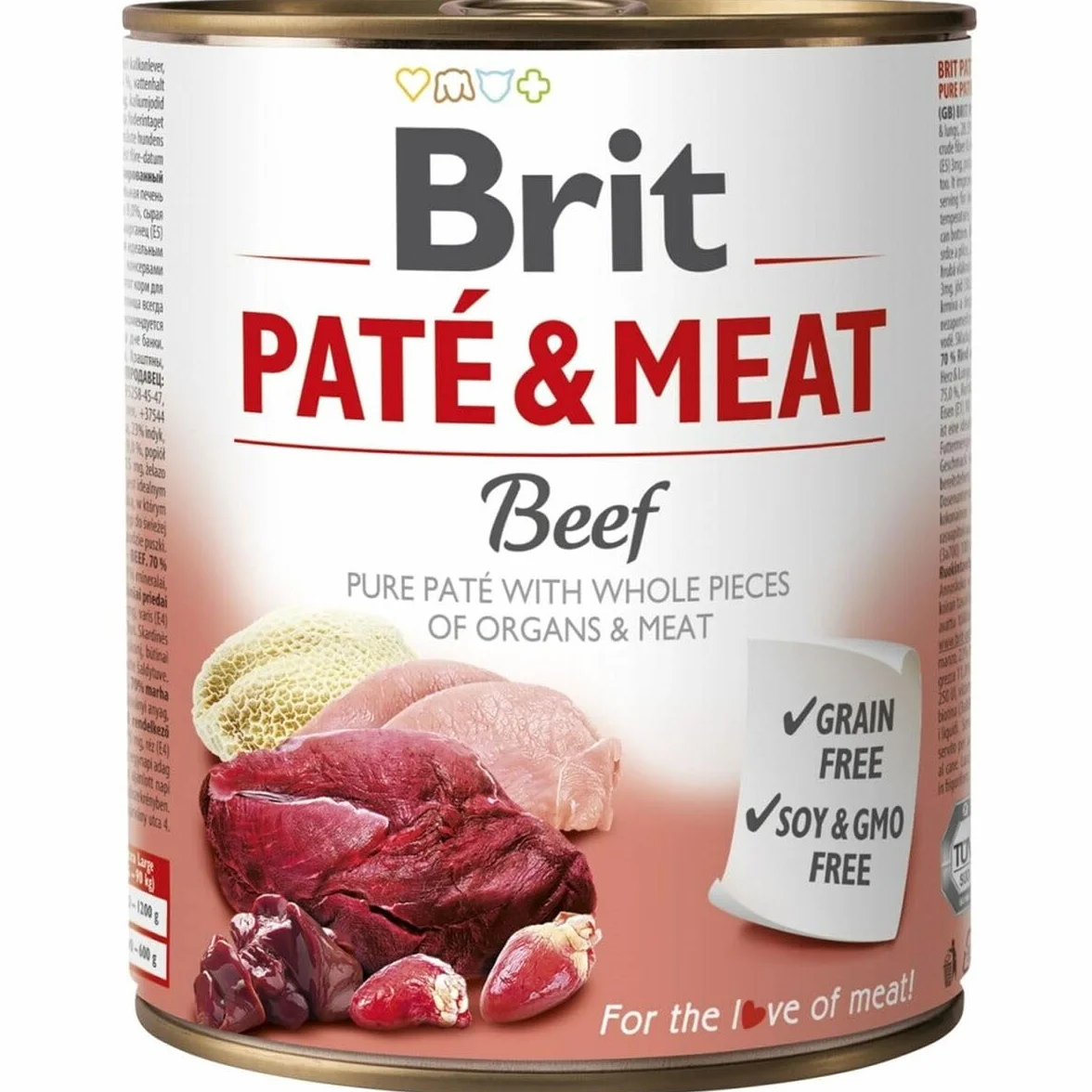 Brit Mokre jedzenie Pasztet & Meat Turcja Wołowina 800 g