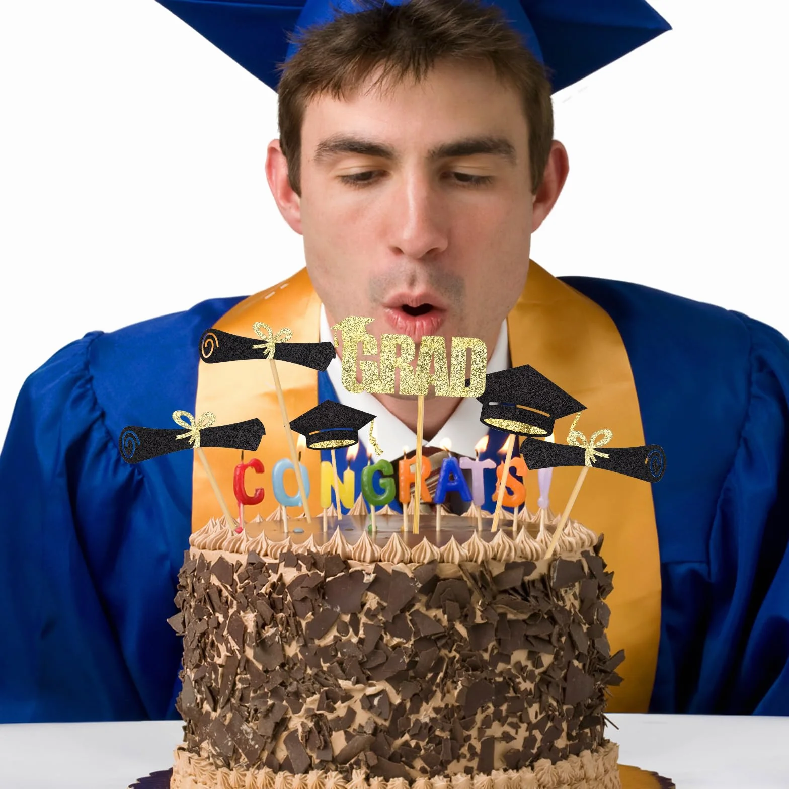 36 Sztuk Graduation Cupcake Toppers, 3 Style Wykaszarki do Babeczek Brokatowe Wykaszarki do Ciastek z Dyplomem na Akcesoria na Impreze Tematyczna z Okazji Ukonczenia Szkoly
