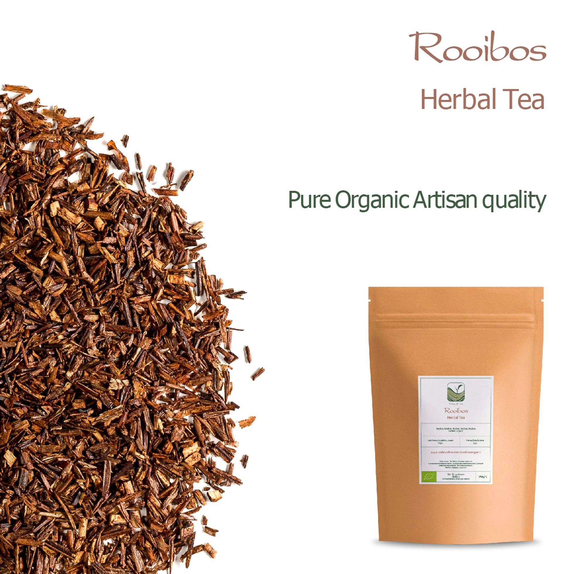 Rooibos Herbata organiczna Republika Południowej Afryki - Herbata liściasta ziołowa afrykańska czerwona - herbata z czerwonego krzewu