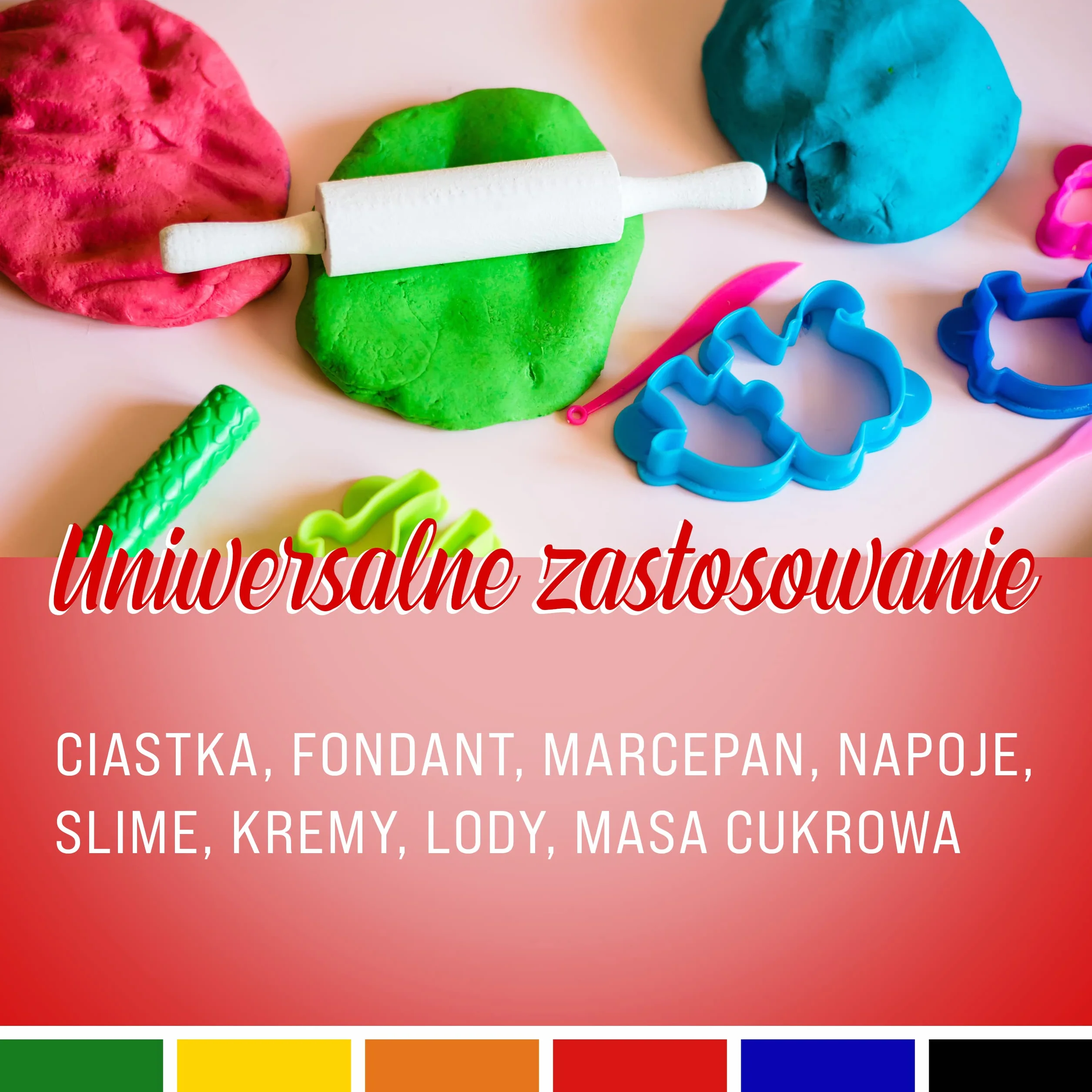 Zestaw barwników spożywczych 8x10ml Wysoce skoncentrowany barwnik, Wyprodukowano w Niemczech bez cukru, płynny, do barwienia napojów, ciast, ciastek, polew, slime i wielu innych.