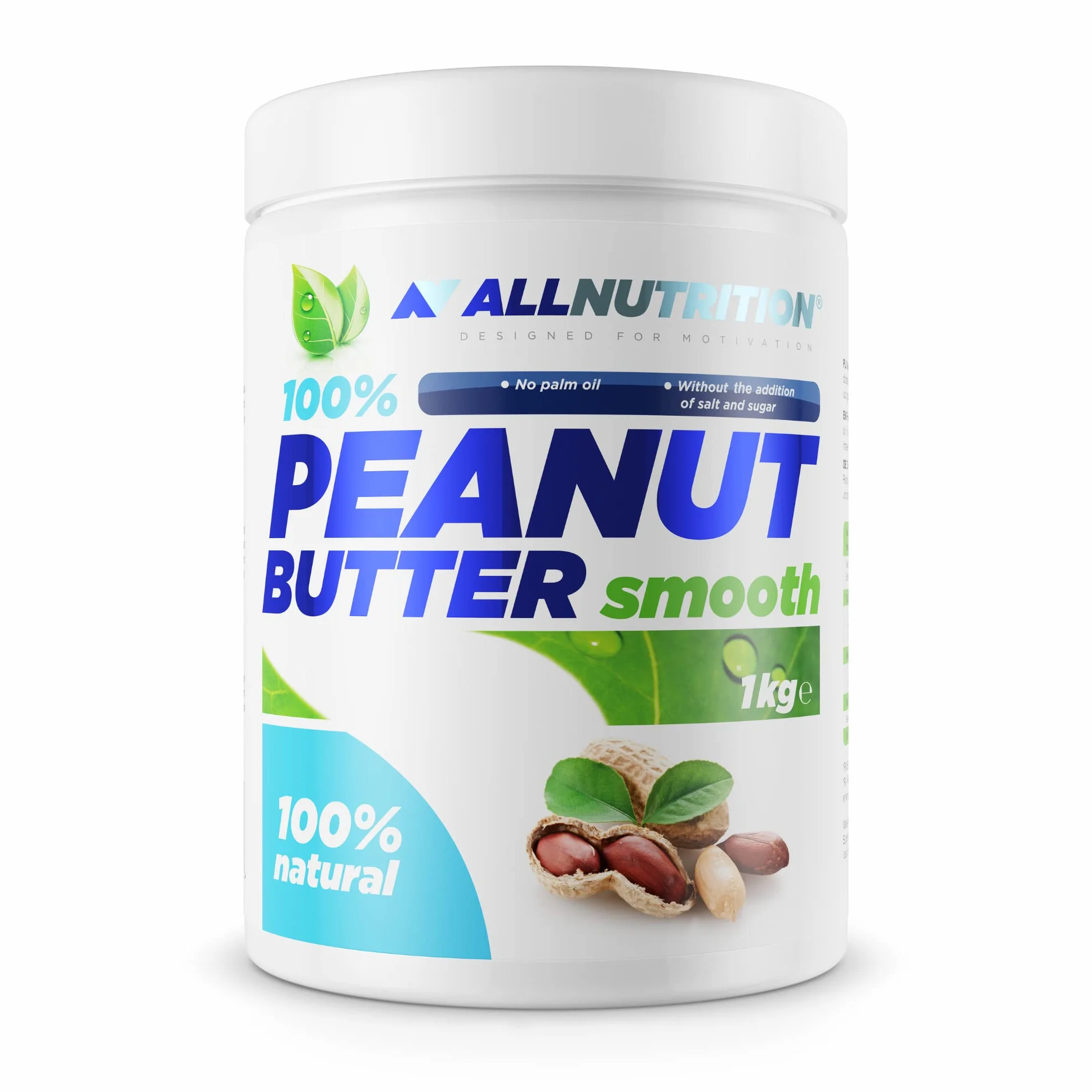 ALLNUTRITION Krem Orzechowy - Masło Orzechowe Gładkie Bez Dodatku Cukru - 100% Naturalne Masło Orzechowe - Niskolaryczne Masło Orzechowe - Zdrowa Przekąska - 1000g