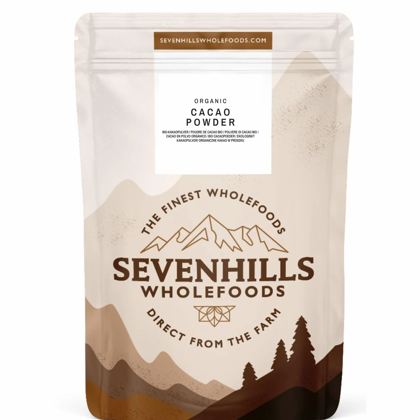 Sevenhills Wholefoods Organiczne Kakao W Proszku 1.8kg