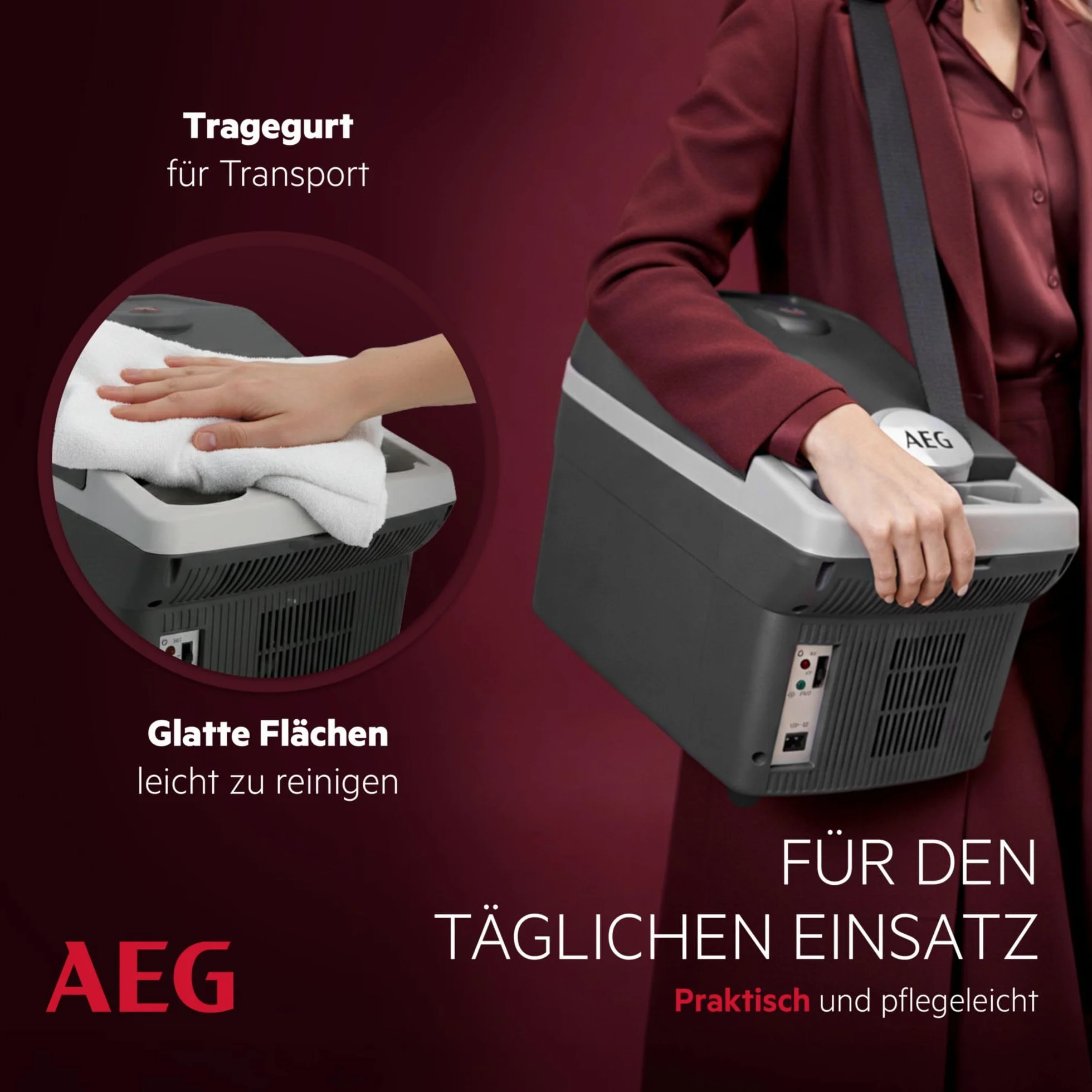 Aeg Automotive 10694 Lodówka, Czarny/Szary, 16 l