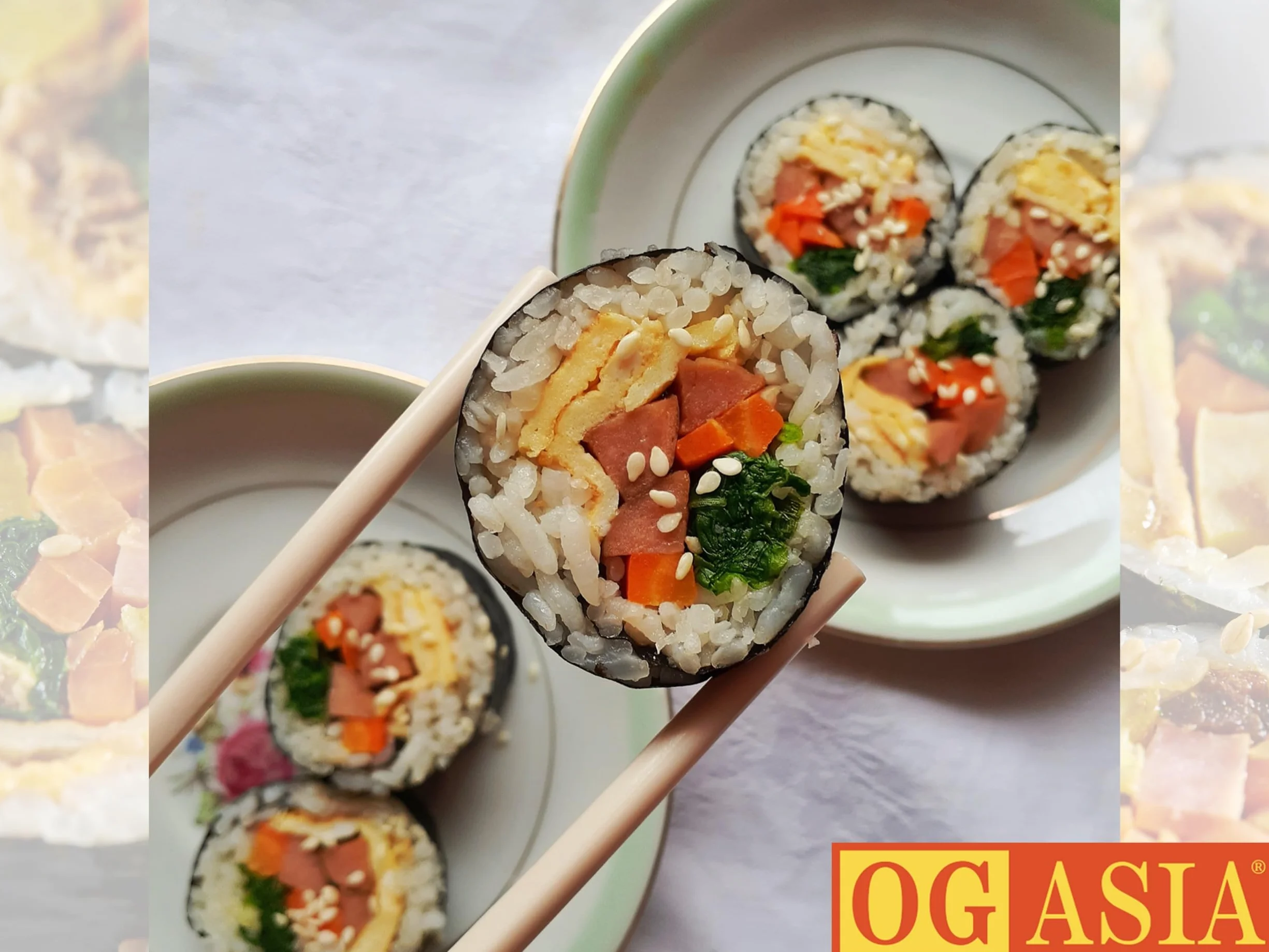 O'Food prażone wodorosty do gimbap i sushi - 10 arkuszy - chrupiące i aromatyczne - OG ASIA - 20 g