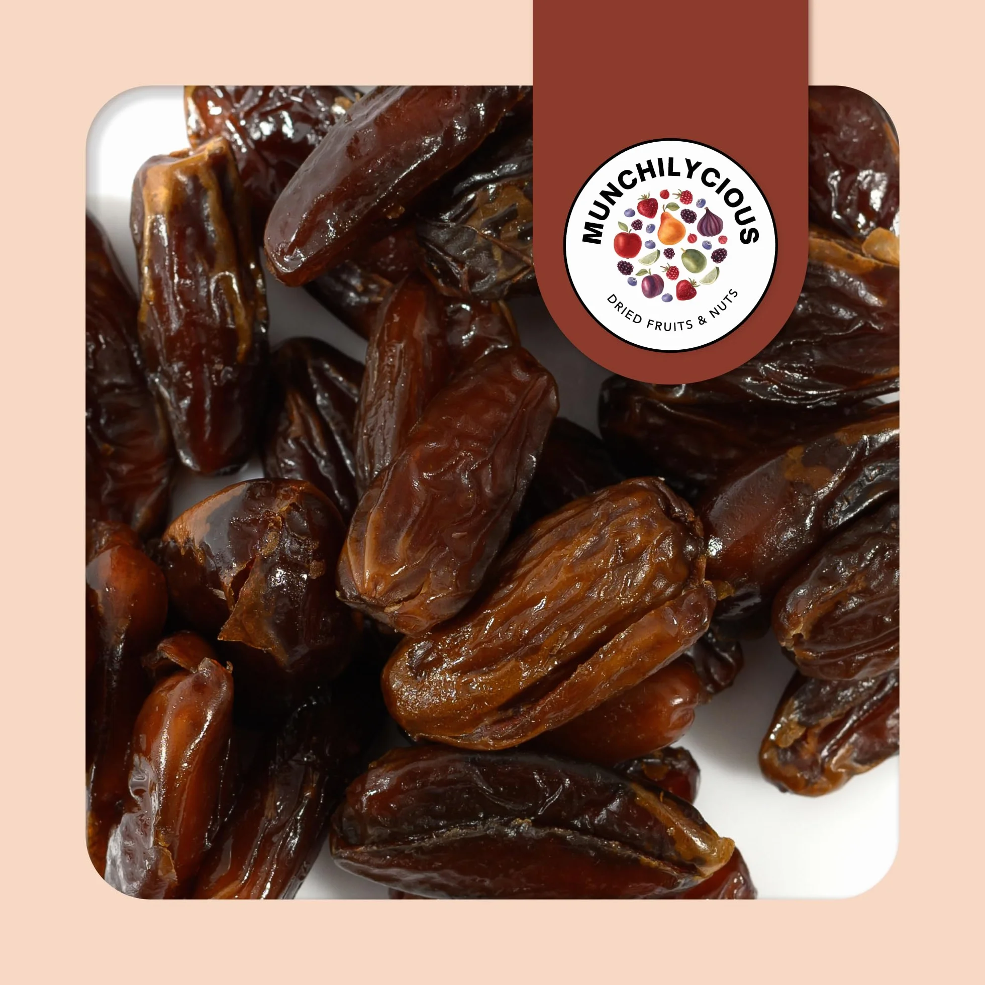 Munchilycious Ekologiczne Daktyle Deglet Nour Bez Pestek 1kg, Suszone Daktyle Bez Pestek