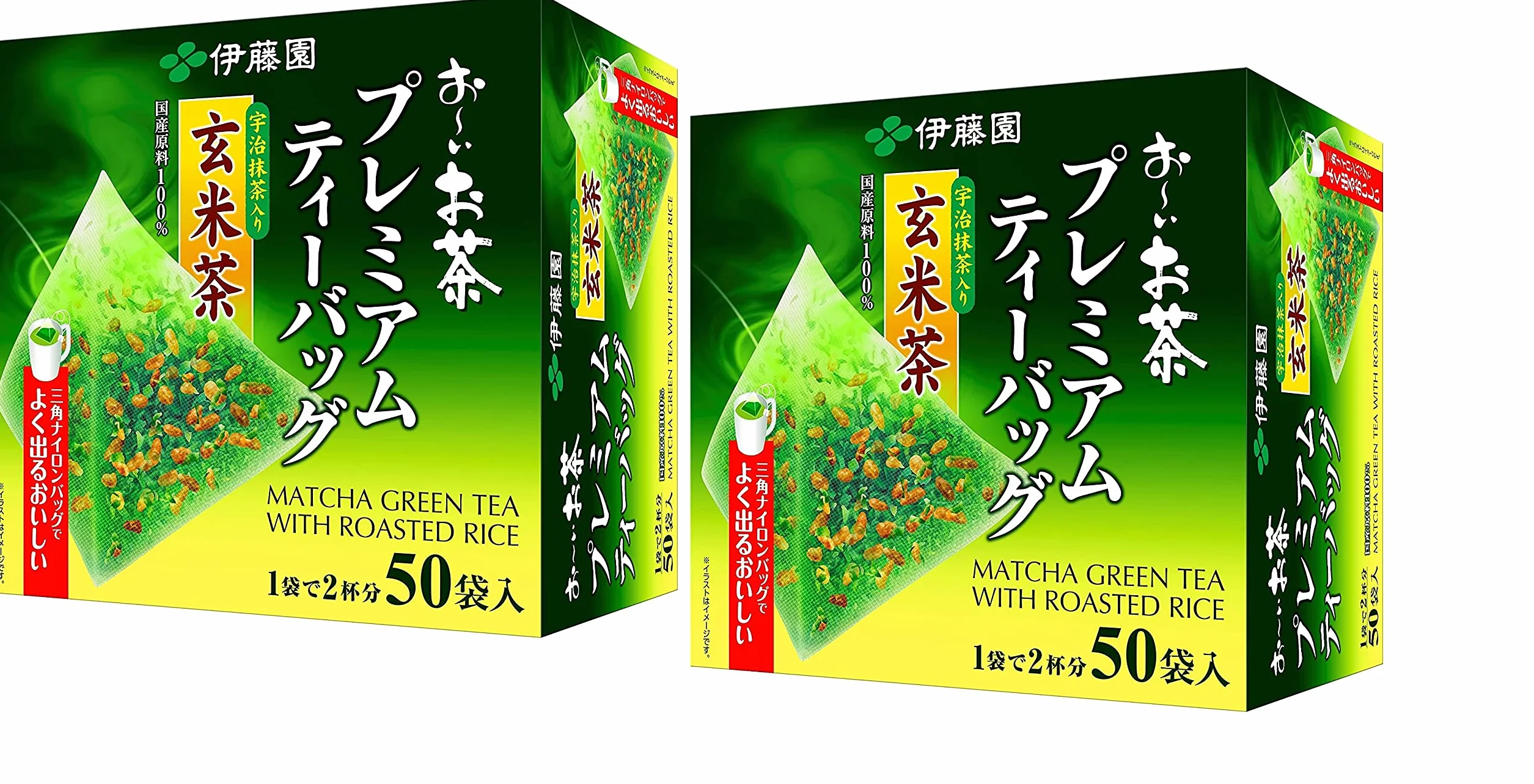 Itoen Genmaicha Matcha Green Tea z palonym ryżem, torebki 1,8 g, 100 sztuk, Japonia