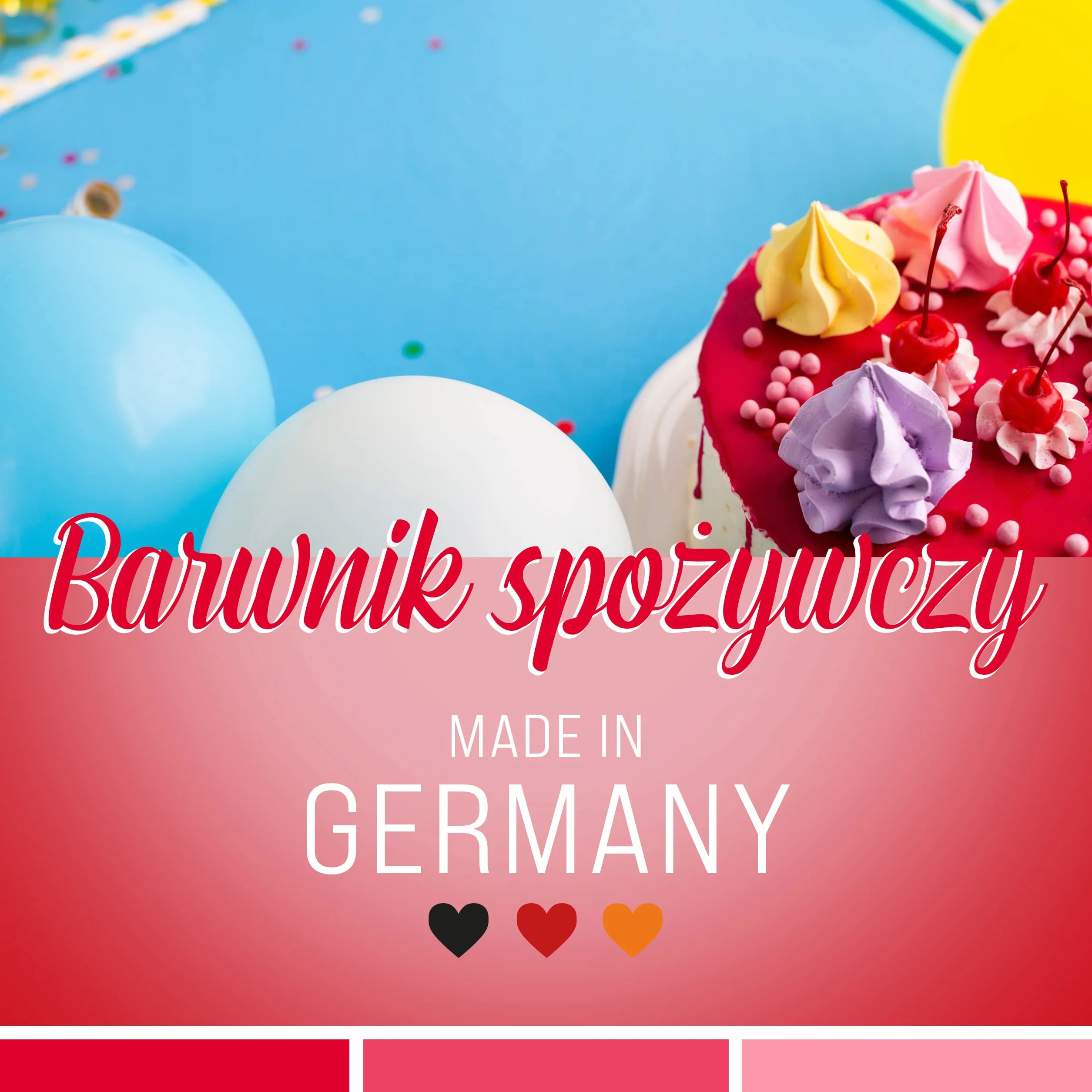 Barwnik spożywczy silnie skoncentrowany wiśniowo-czerwony płyn do barwienia napojów ciast