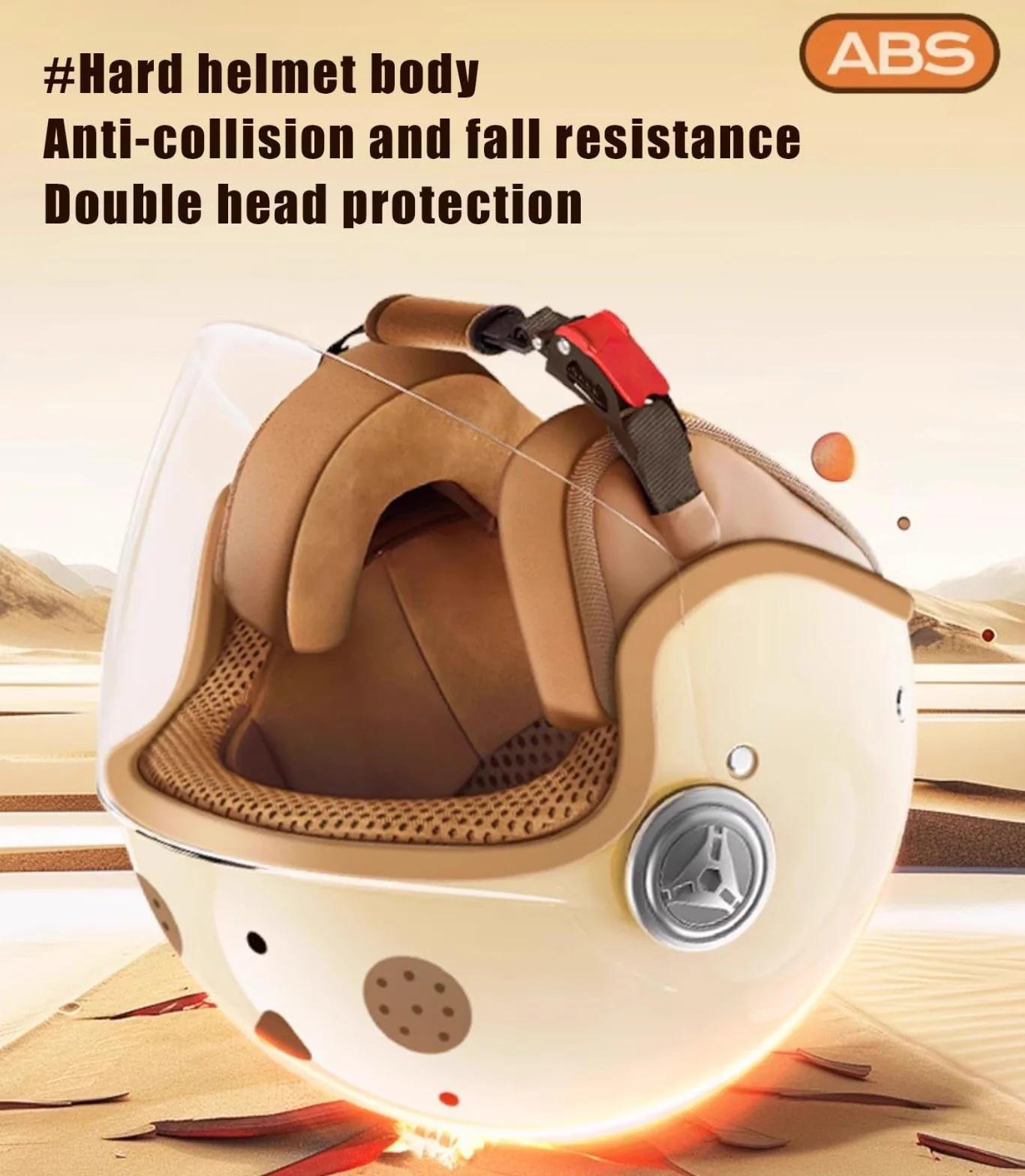 Kask dziecięcy ze skuterem, ECE 22.06, otwarty kask motocyklowy z ochroną przeciwsłoneczną, kask motocyklowy dla dzieci, chłopców i dziewczynek w wieku 3-12 lat