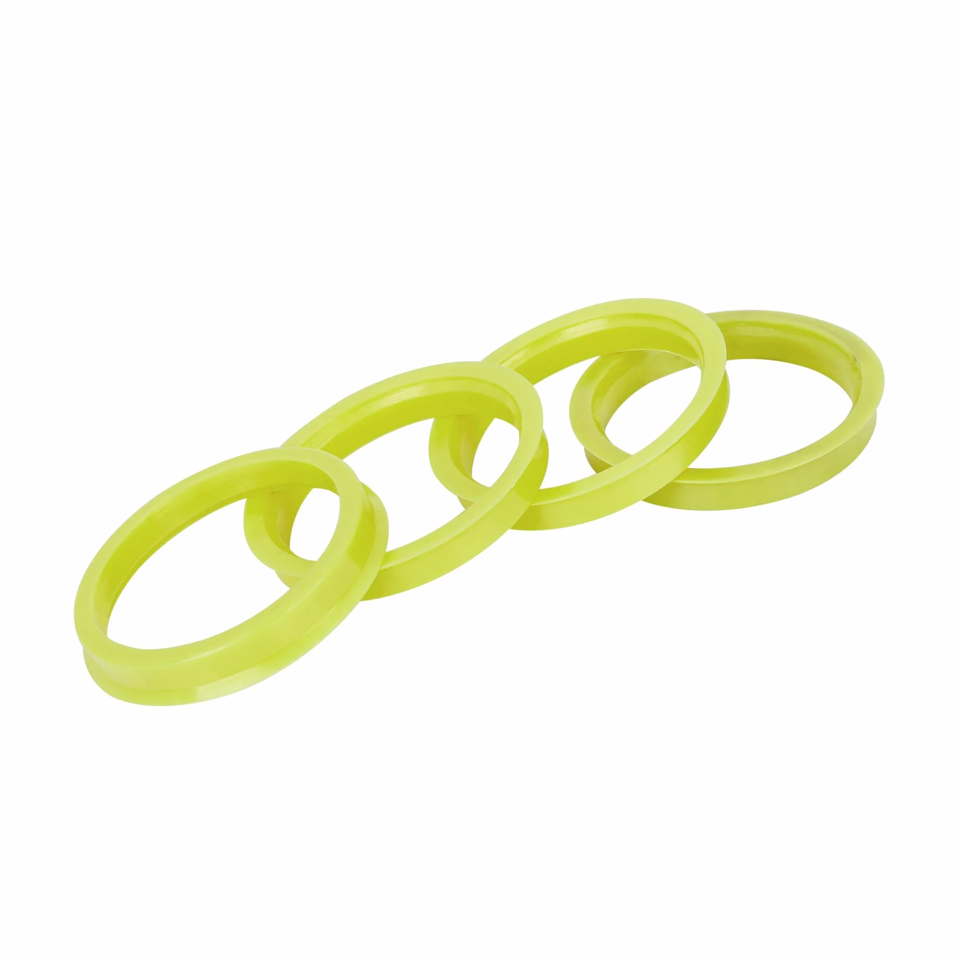 A ABSOPRO Pierścienie centrujące piasty koła, wsporniki dystansowe 66,6 mm na 57,1 mm, tworzywo sztuczne żółte (opakowanie 4 szt.)