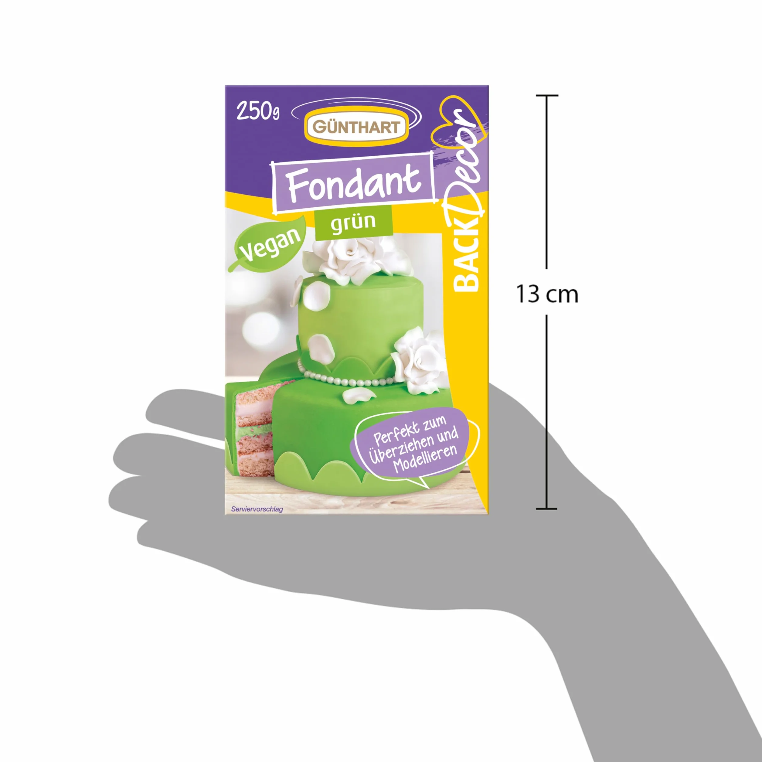 Günthart BackDecor pastelowy fondant zielony 250 g masa modelarska