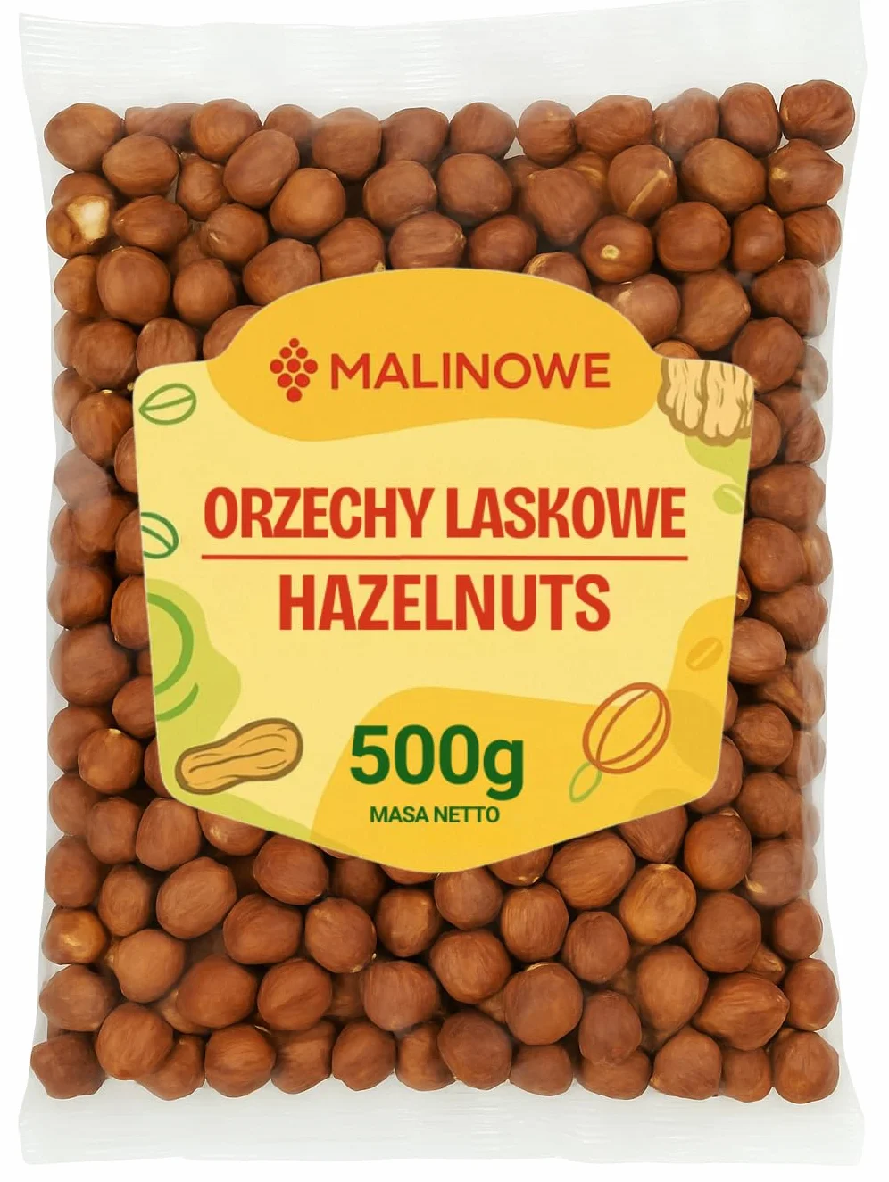Orzechy Laskowe Łuskane 500g Naturalne Duże