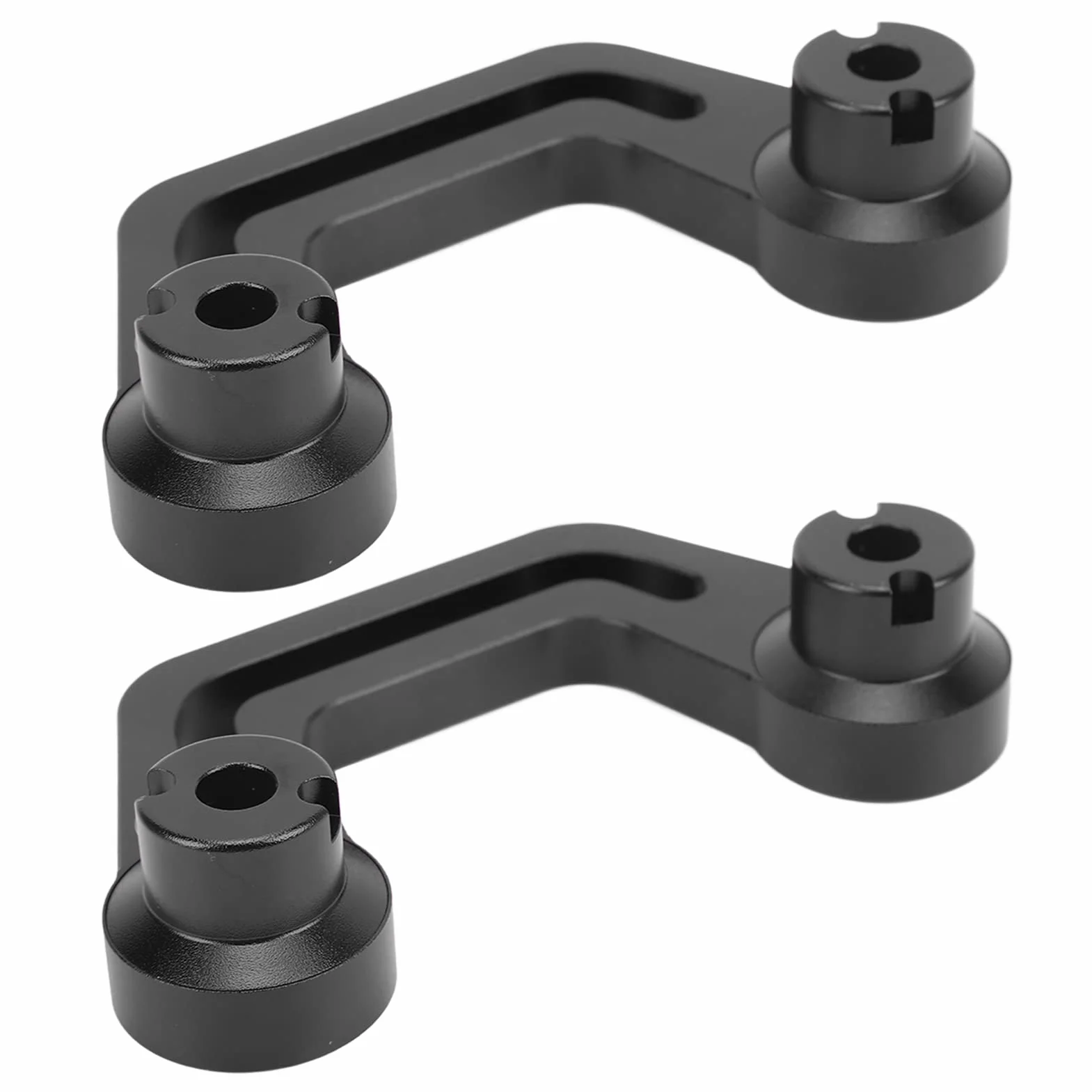 AMONIDA Zapasowy Wspornik do Mocowania światła na Przedniej Szybie Słupka, Pasuje do JL JLU 2018-2022 Regulowany Uchwyt na maskę ze Stopu Aluminium, 2 Jednostki (BLACK)