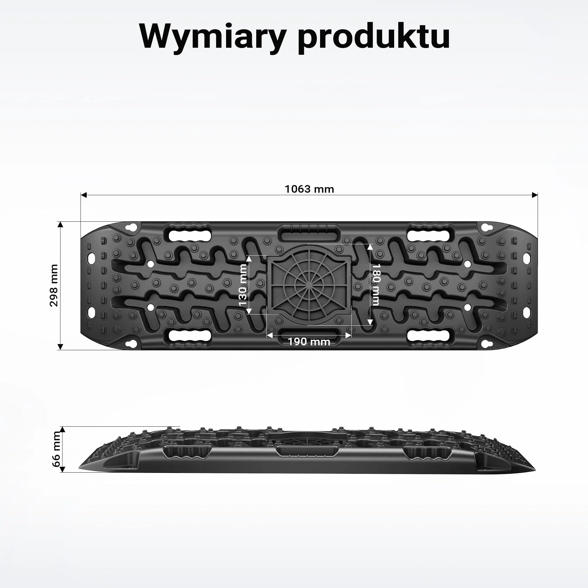 Wiltec Trapy piaskowe 1063 x 298 x 66 mm 2 szt do 10 t nośności czarne z torbą transportową