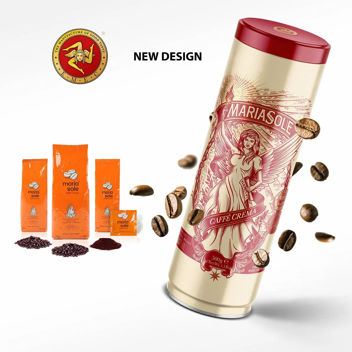 MariaSole Caffè Crema 1 kg – tradycyjne palenie na Sycylii ziarna kawy premium