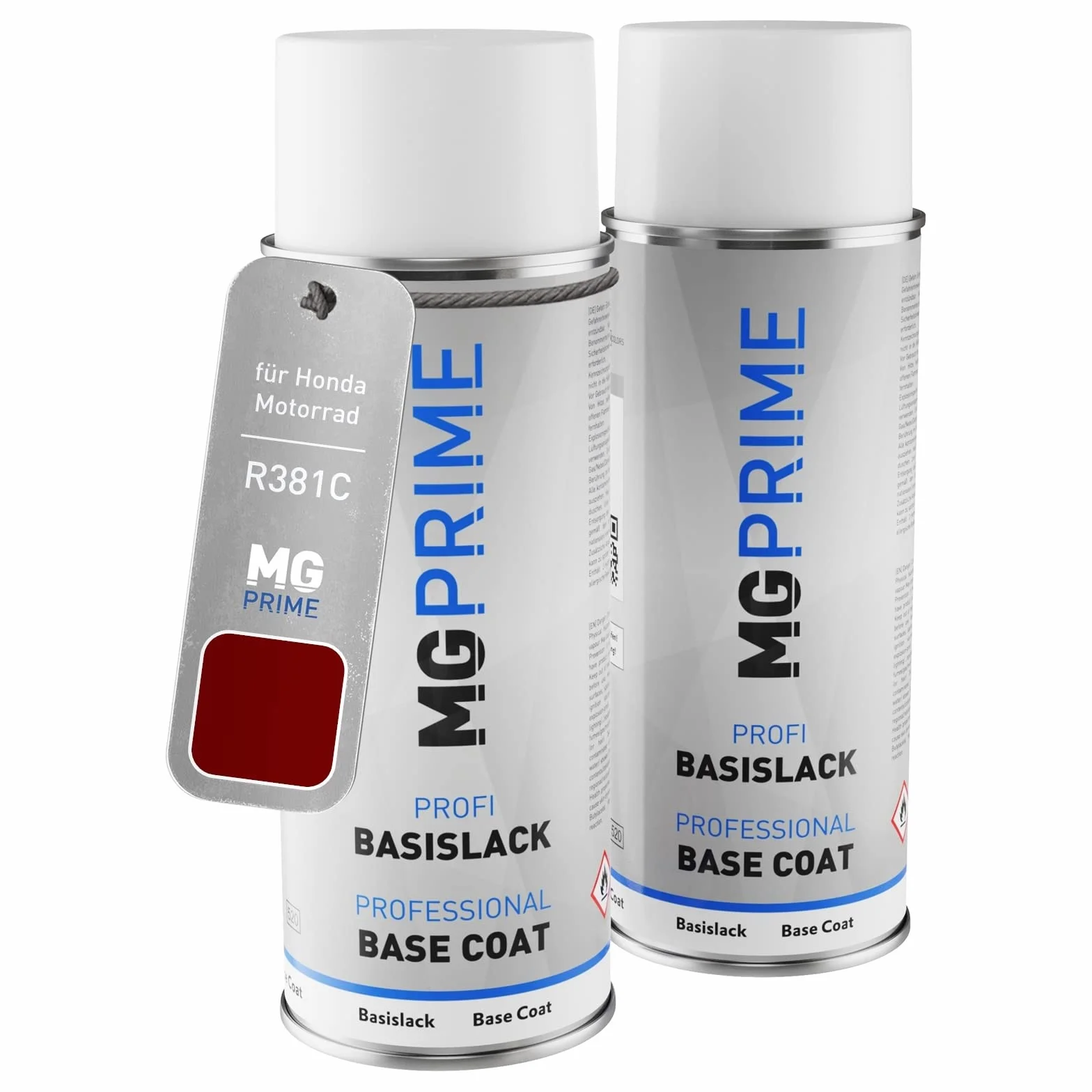 MG PRIME Lakier do motocykli Puszki z aerozolem dla Honda Motorrad R381C Rouge Metallic podklad lakier bazowy spray puszka 400ml