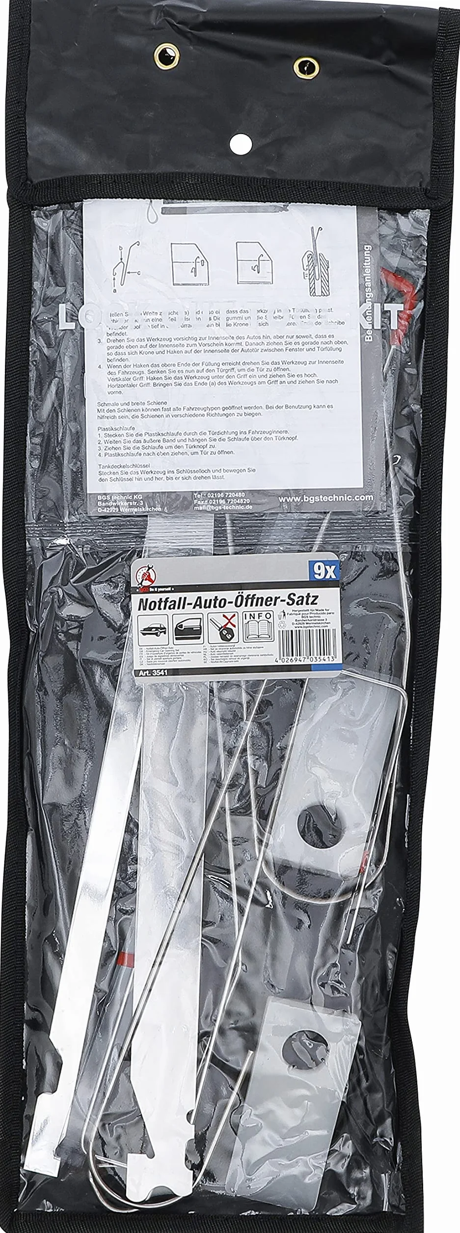 BGS Diy 3541 | Zestaw narzędzi do awaryjnego otwierania samochodu