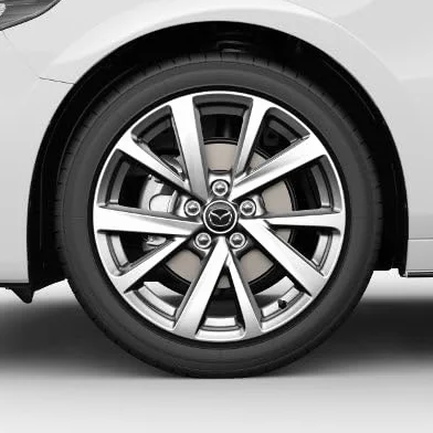 Mazda 3 BP od 2018 komplet zimowych kół 18 cali, chromowany Shadow, Bridgestone RRBP-1-8-A3-BR
