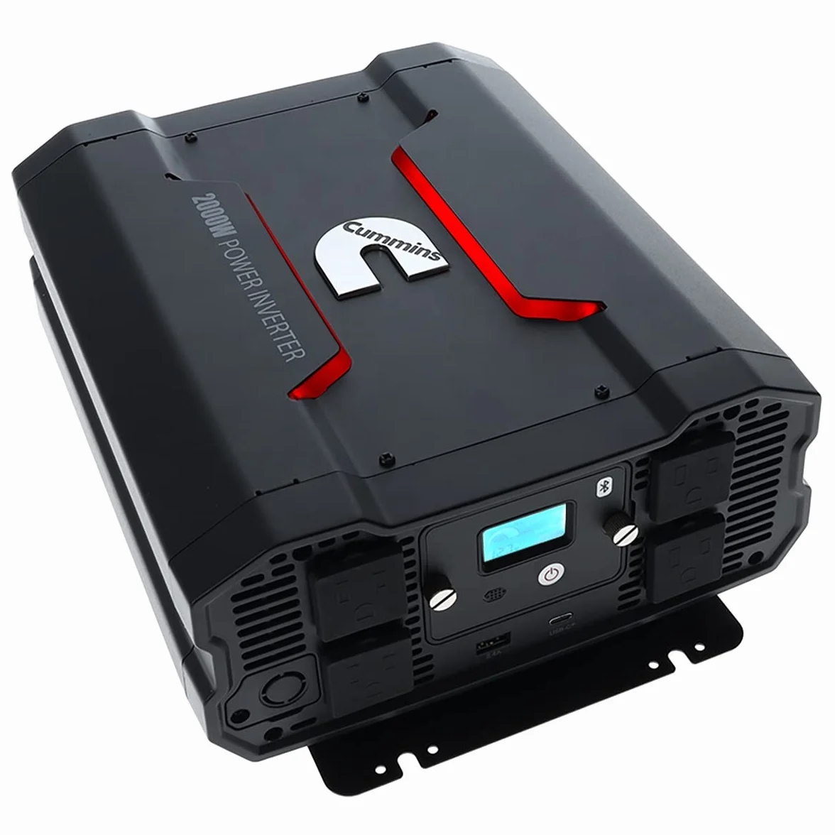 Cummins CMN2000 W 2000 W przetwornica mocy zmodyfikowana sinusoidalna do samochodu, falownik 12 V do 110 V, dwa wyjścia AC, dwa porty USB (kompletny zestaw kabli w zestawie)
