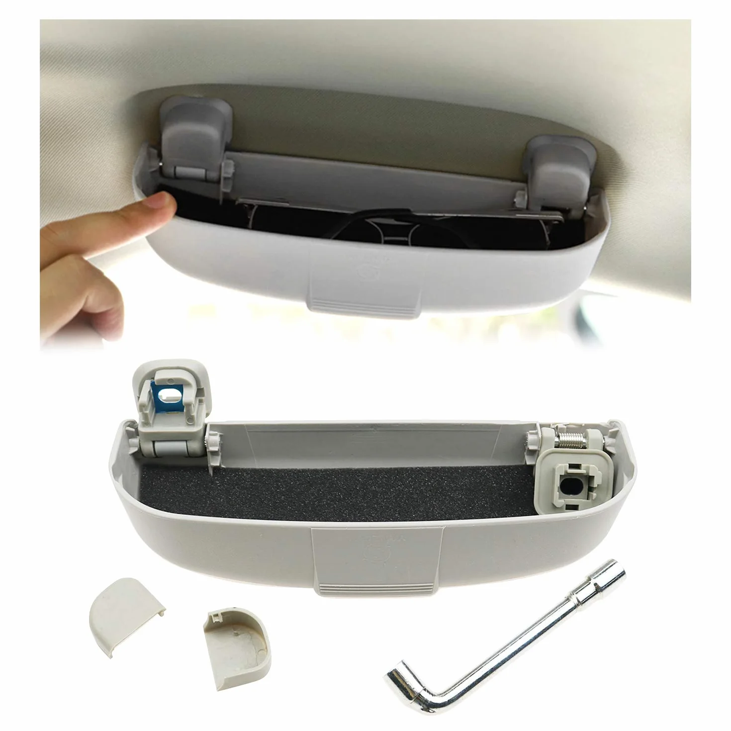 YEE PIN Etui na okulary do samochodu XC90 XC60 V90 S90 CC V60 F2 organizer