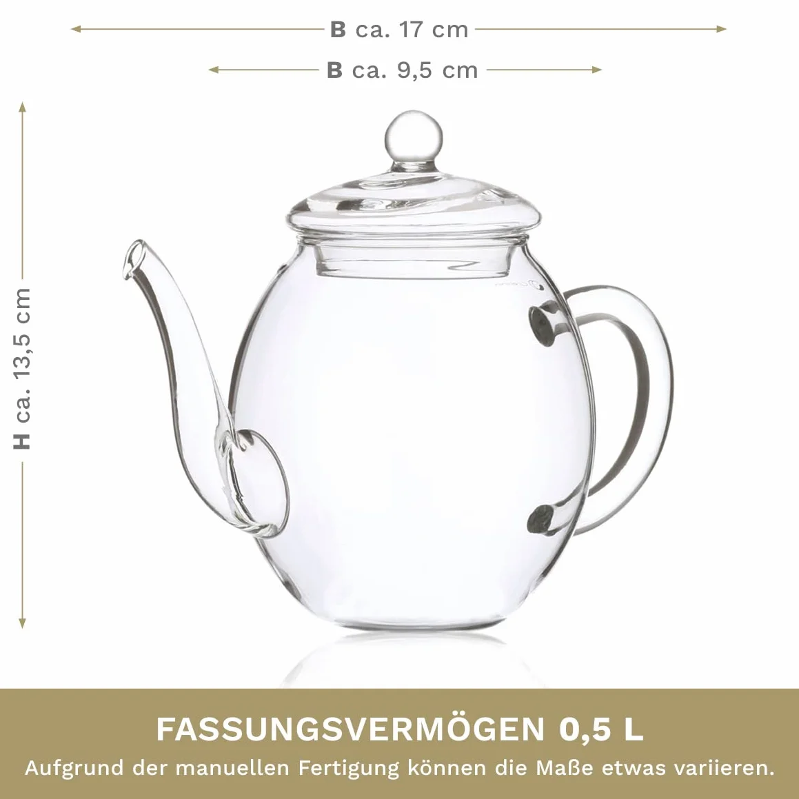 Zestaw upominkowy Creano Flowering Tea Mix – Złoty, Herbata Kwitnąca w Szklanym Imbryku, Biała, Zielona i Czarna Herbata w 6 Odmianach, Prezent dla Kobiety, 7 Sztuk