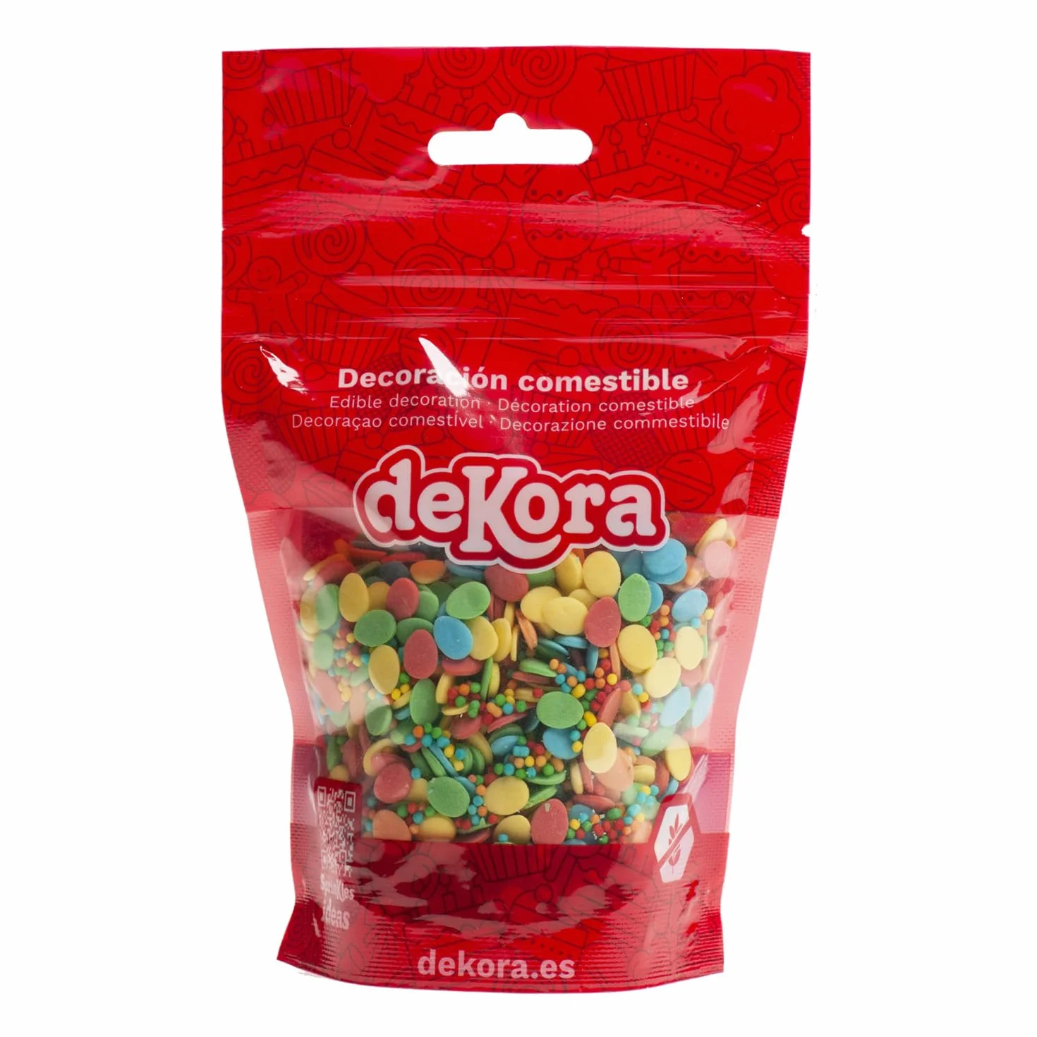dekora - Posypka Cukrowa Mix – Jajka i Maná | 100g Saszetka z Zapięciem | Bezglutenowa i Bezlaktozowa | Jadalna Dekoracja do Tortów, Babeczek i Ciast | Profesjonalna Jakość