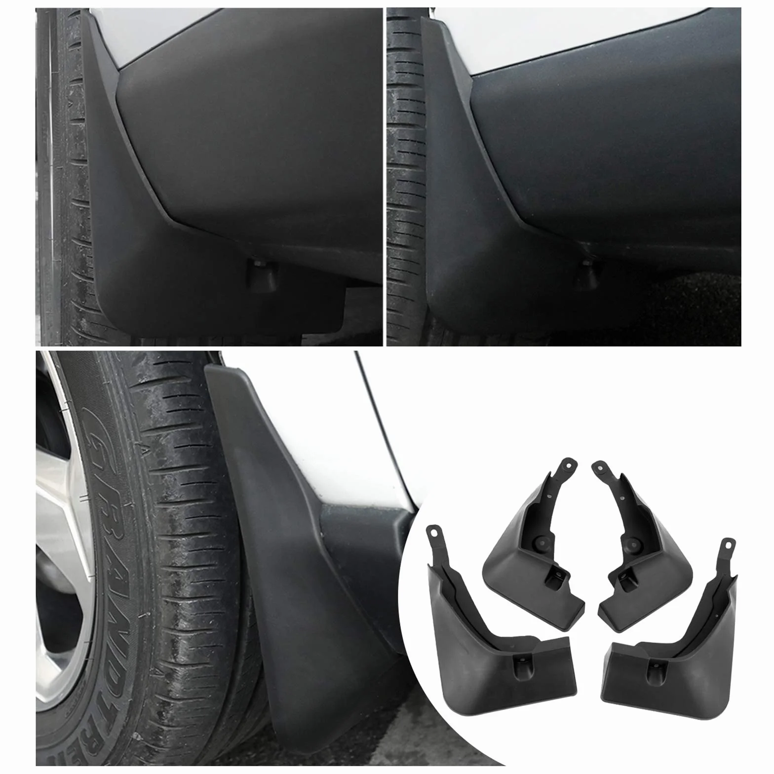 YEE PIN RAV4 błotnik do RAV 4 2019 2020 2021-2023, akcesoria, ochrona przed pryskaniem, przód i tył, ochrona przed pryskaniem, ze śrubami mocującymi (nie pasuje hybrydowy styl 4 x 4)