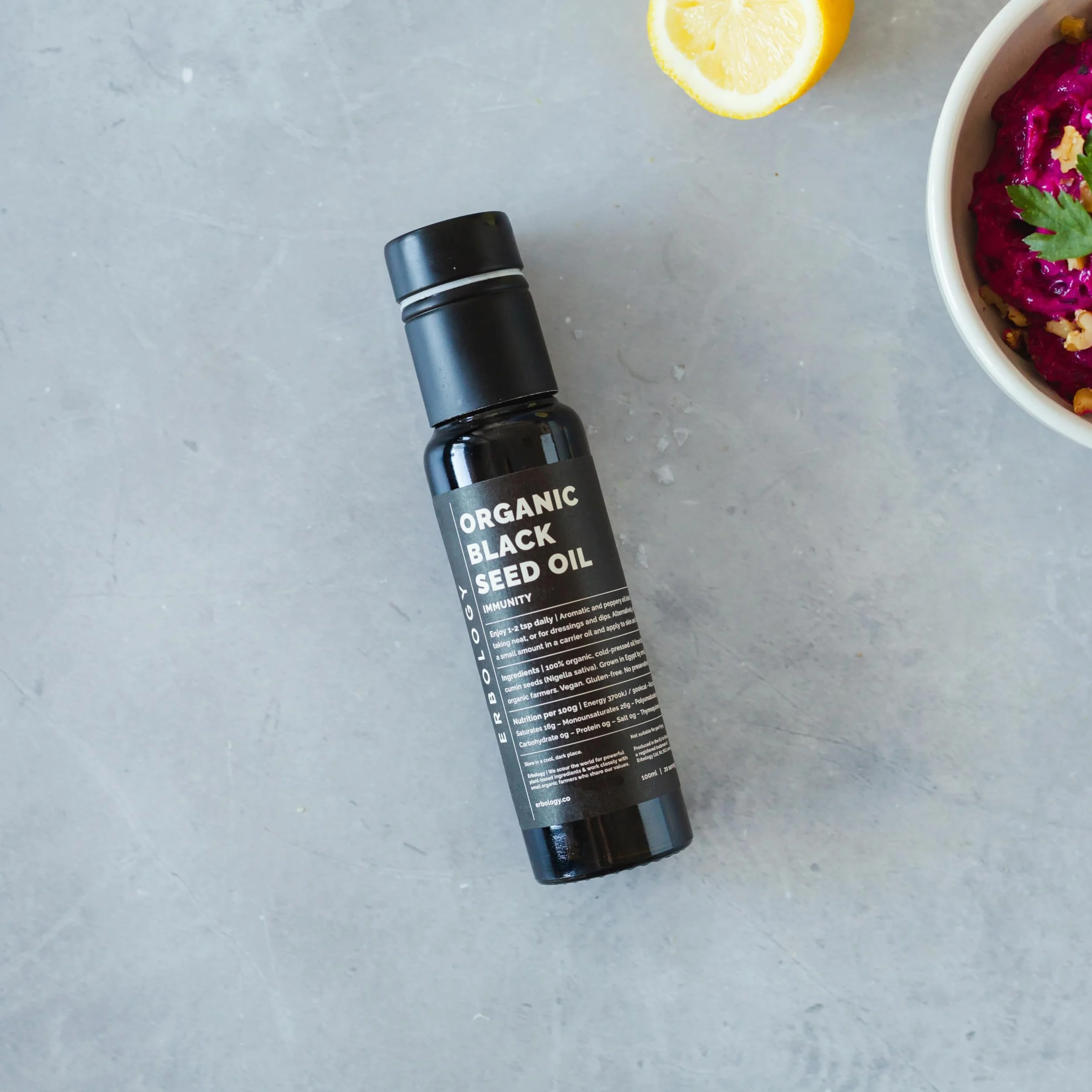 Erbology Organiczny olej z czarnych nasion 100 ml – Nigelle sativa – tłoczony na zimno – ponad 2,5% tymochinonu – wspomaga zdrowie układu pokarmowego i odporność – bez GMO – bez dodatków i