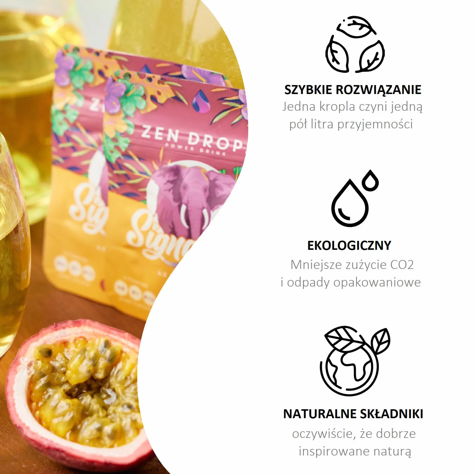ZEN DROPS – Pakiet korzyści z 12x musującym roztworem napoju witaminowego | 6 litrów napoju | Szybkie i łatwe wchłanianie | Bez cukru (Signature Edition - 12 Drops)