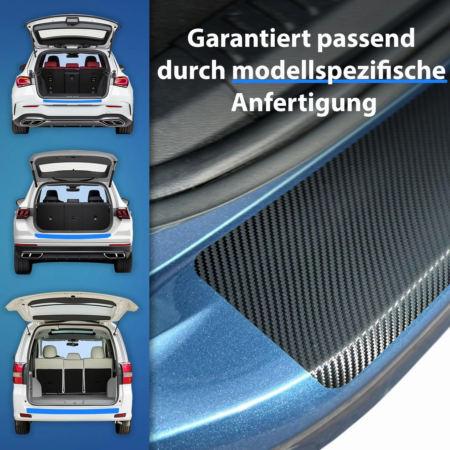 Osłona Progu Bagażnika do Audi A4 S4 B9 Avant 2015-2024 & S4/RS4 Kombi: Folia Ochronna o Wysokiej Wydajności dla Lakieru, Ochrona Przed Zadrapaniami Bagażnika i Zderzaka
