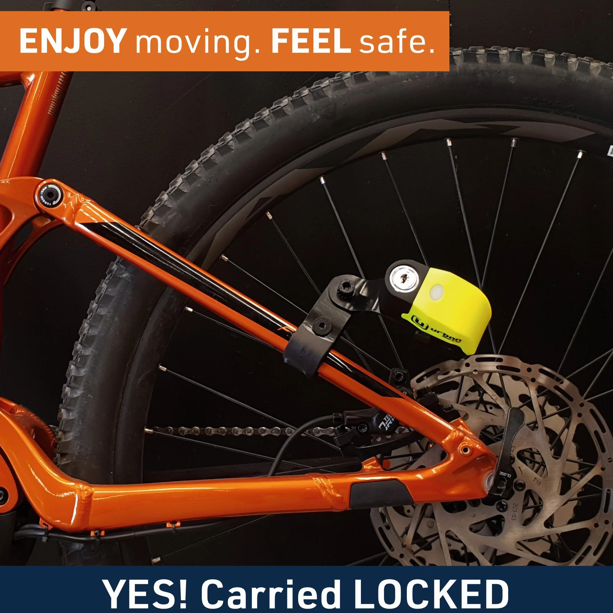 Urban UR6 Blokada Dysku z Alarmem Motocyklowy Alarm Przeciwkradzieżowy 120 dB, 6 mm