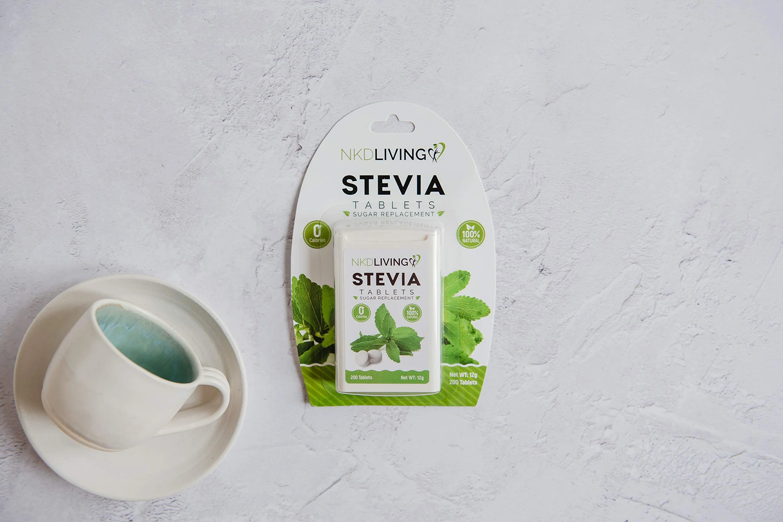 NKD Living Pure Stevia tabletki słodzące 200 tabletek niegorzkie